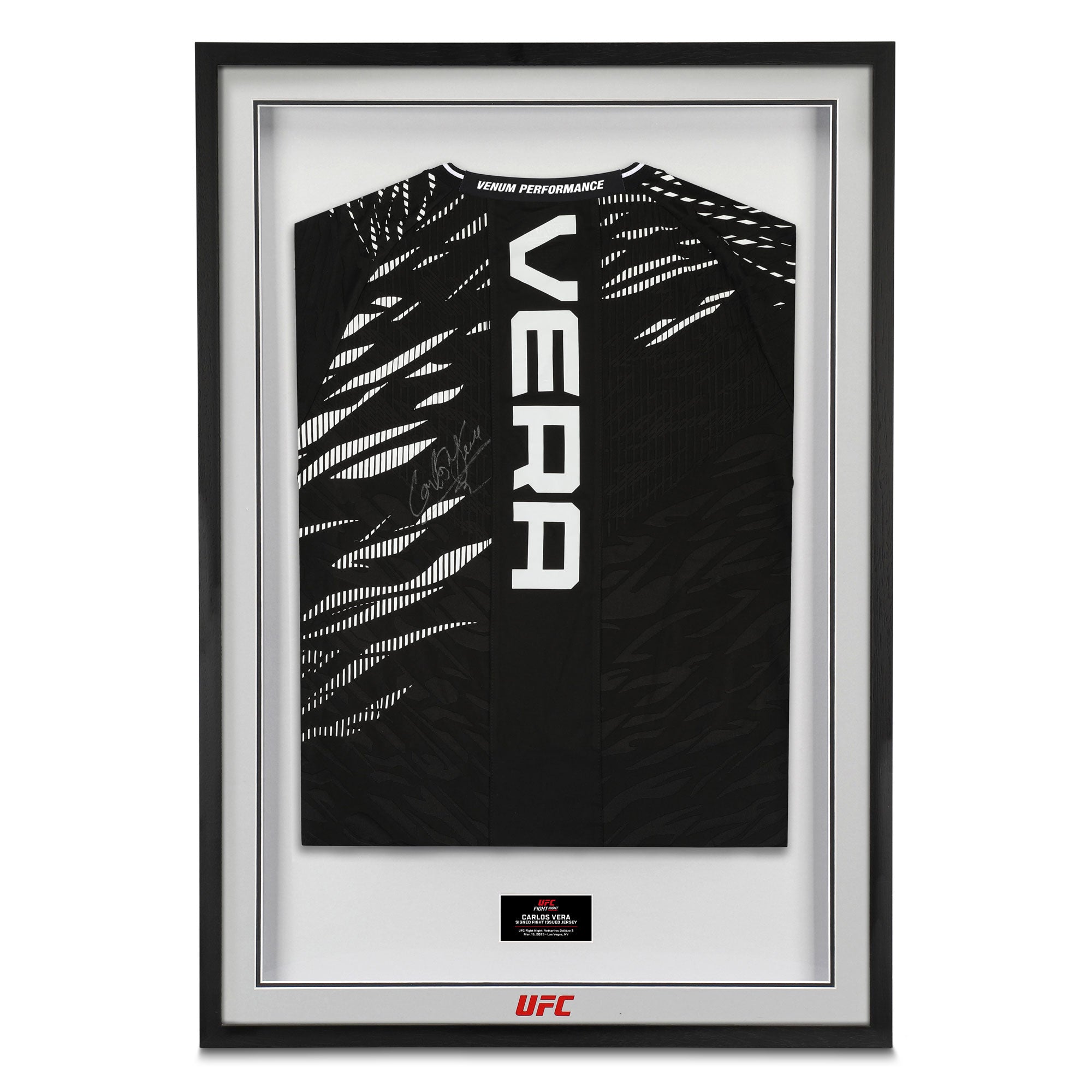 Carlos Vera Signed 1-of-1 Fight Issued Jersey UFC Fight Night: Vettori vs Dolidze