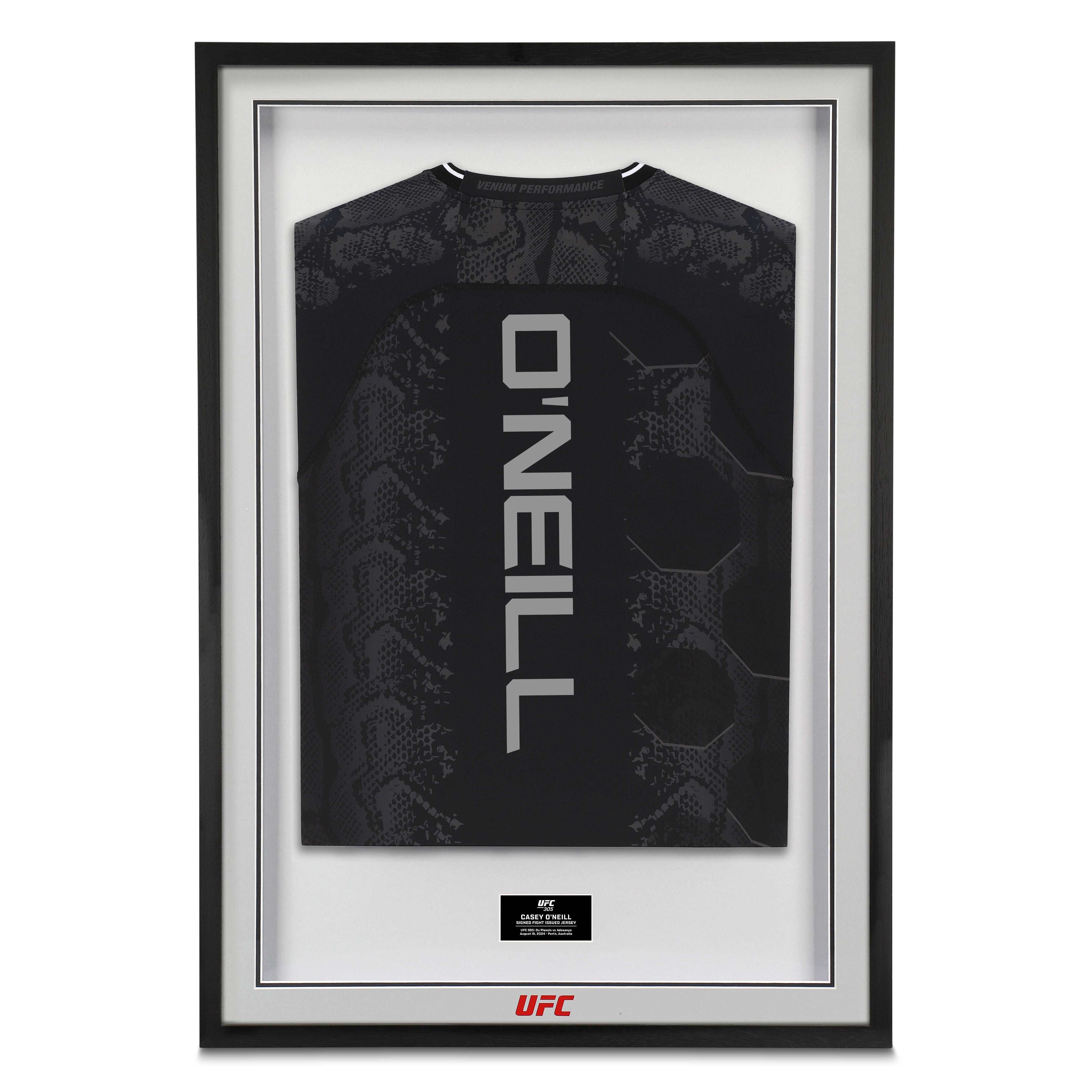 Casey O’Neill 1-of-1 Signed Fight Issued Jersey UFC 305: Du Plessis vs Adesanya