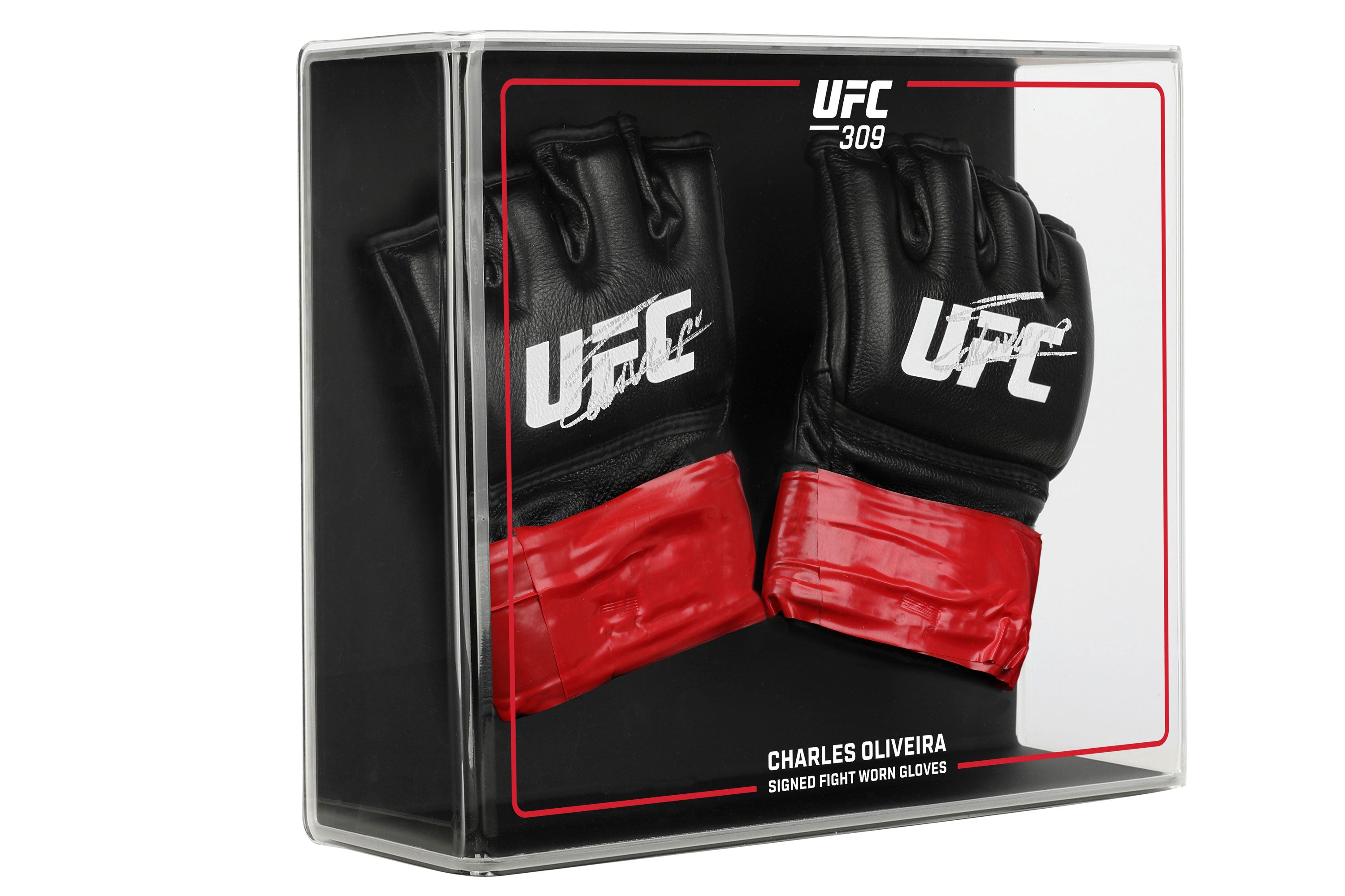 Charles Oliveira Signed 1-of-1 Fight Worn Gloves UFC 309: Jones vs Miocic