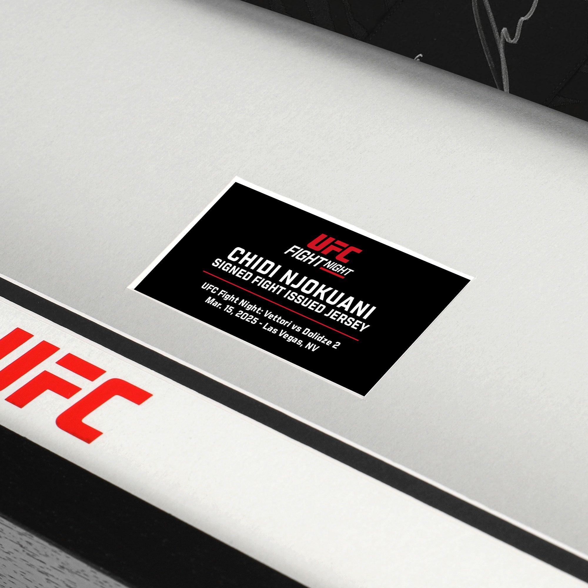 Chidi Njokuani Signed 1-of-1 Fight Issued Jersey UFC Fight Night: Vettori vs Dolidze