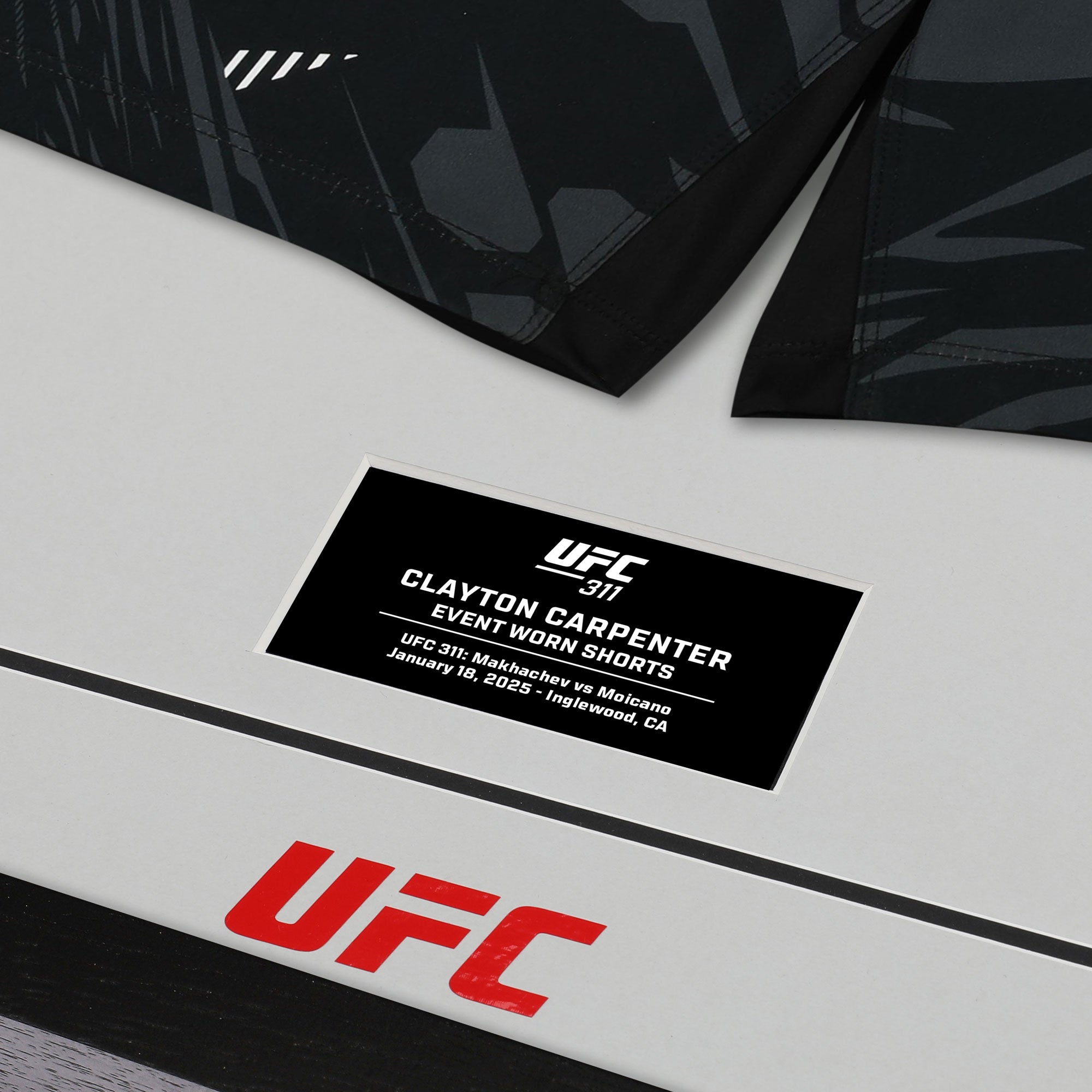 Clayton Carpenter 1-of-1 Fight Worn Shorts UFC 311: Makhachev vs Moicano