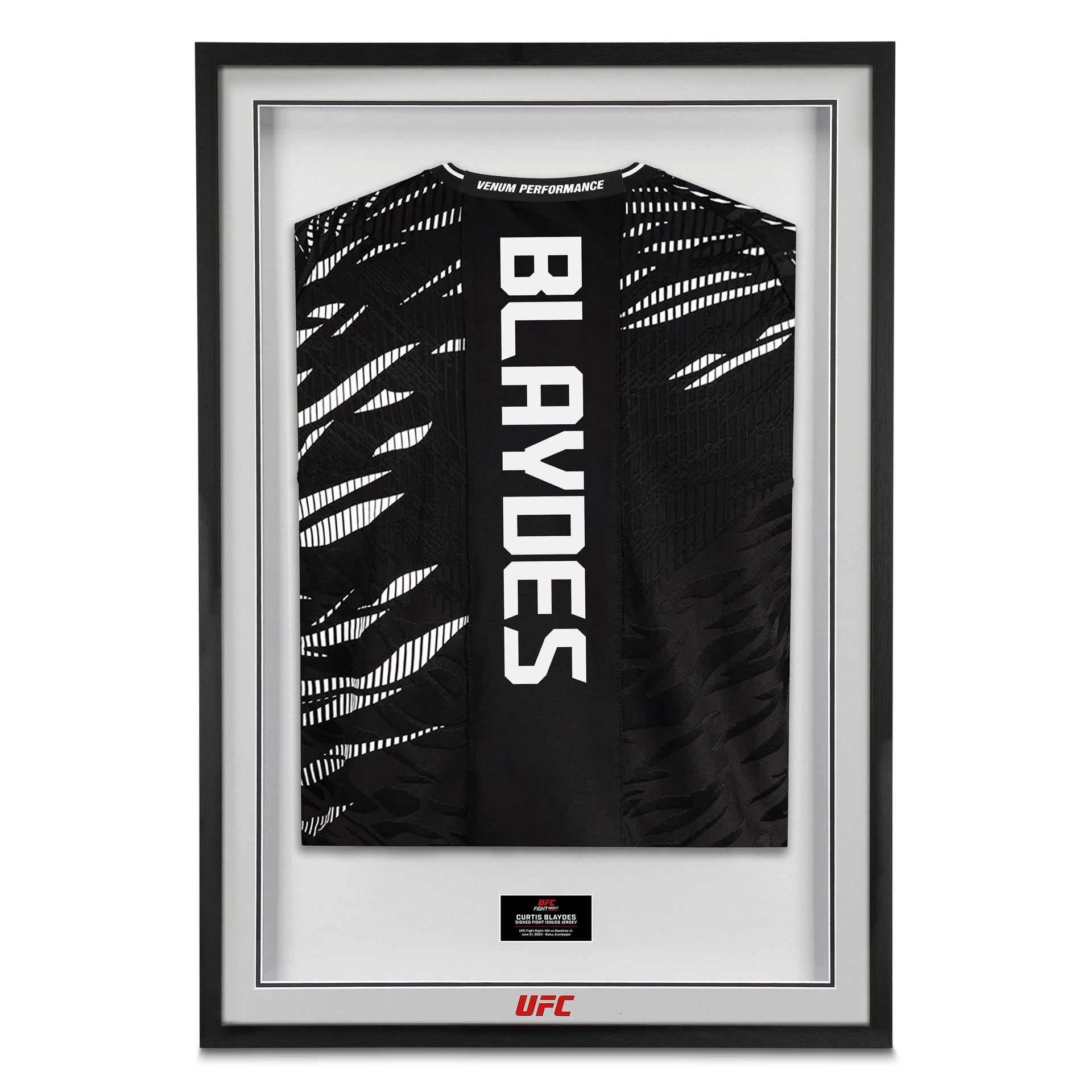 Curtis Blaydes Signed 1-of-1 Fight Issued Jersey UFC Fight Night: Hill vs Rountree Jr