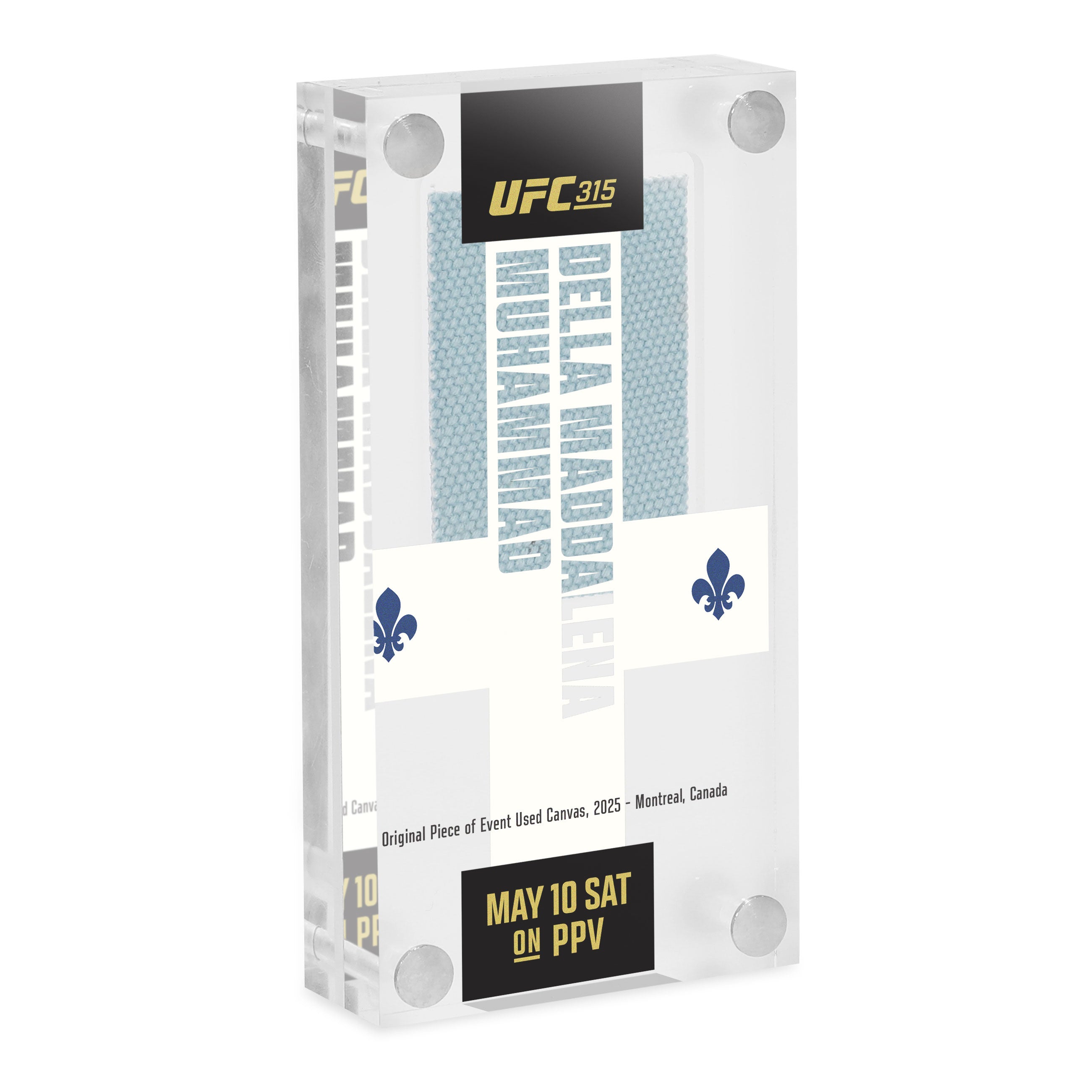UFC 315: Muhammad vs Della Maddalena Canvas in Acrylic