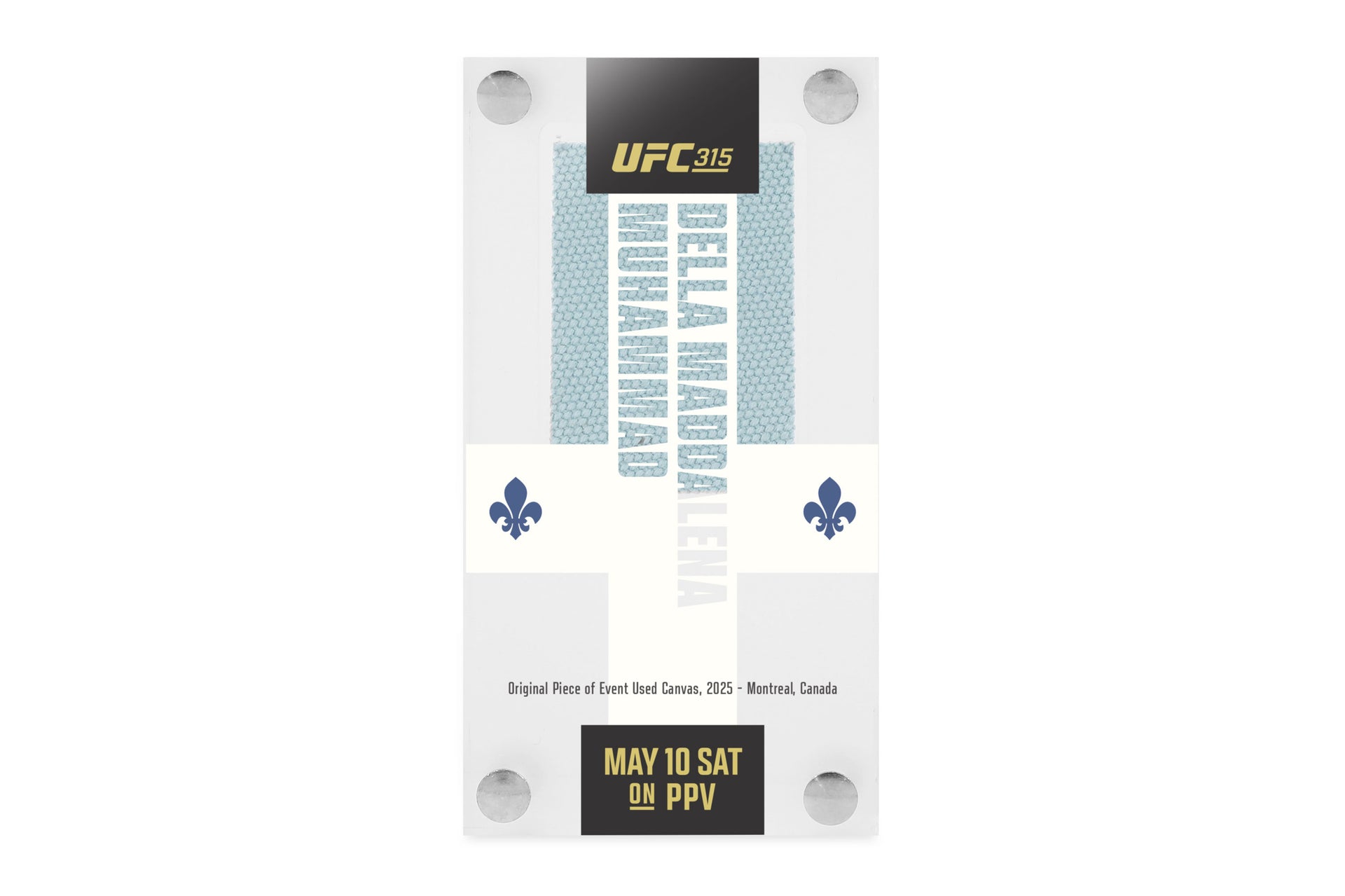 UFC 315: Muhammad vs Della Maddalena Canvas in Acrylic