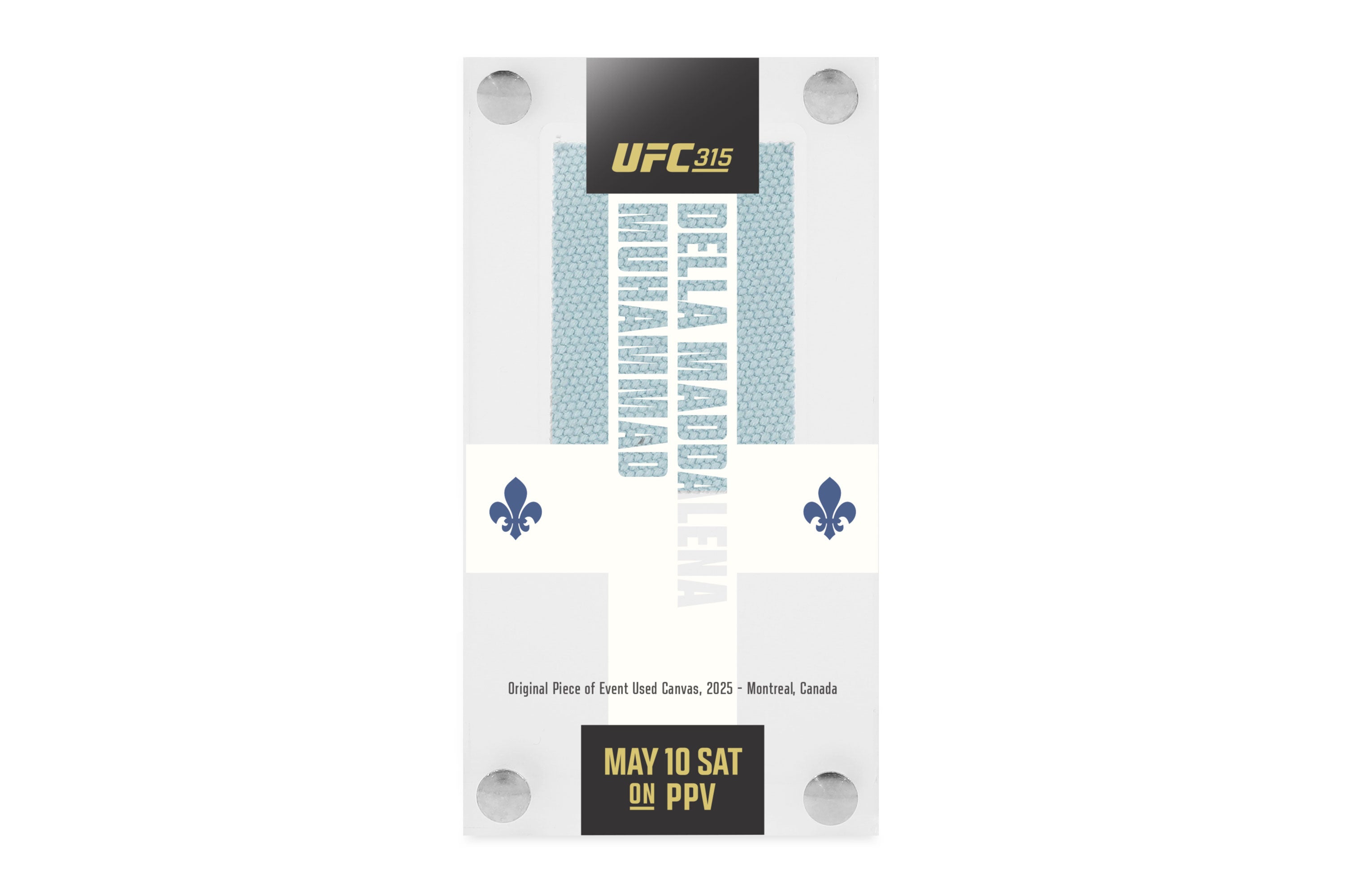 UFC 315: Muhammad vs Della Maddalena Canvas in Acrylic