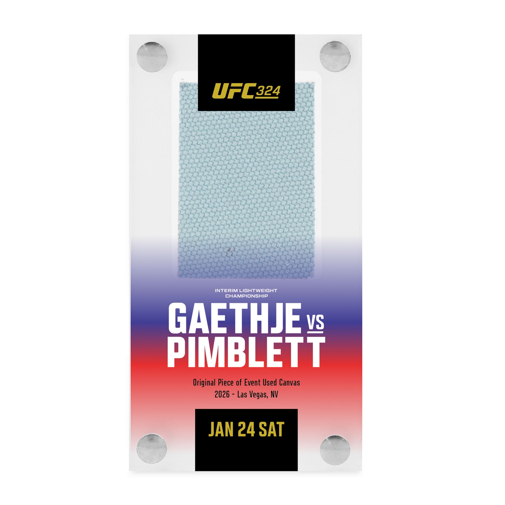 UFC 324: Gaethje vs Pimblett Canvas in Acrylic