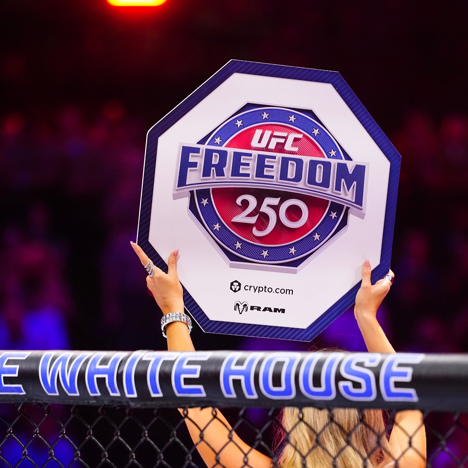 UFC Freedom 250: Topuria vs Gaethje Event Used Round Card Two