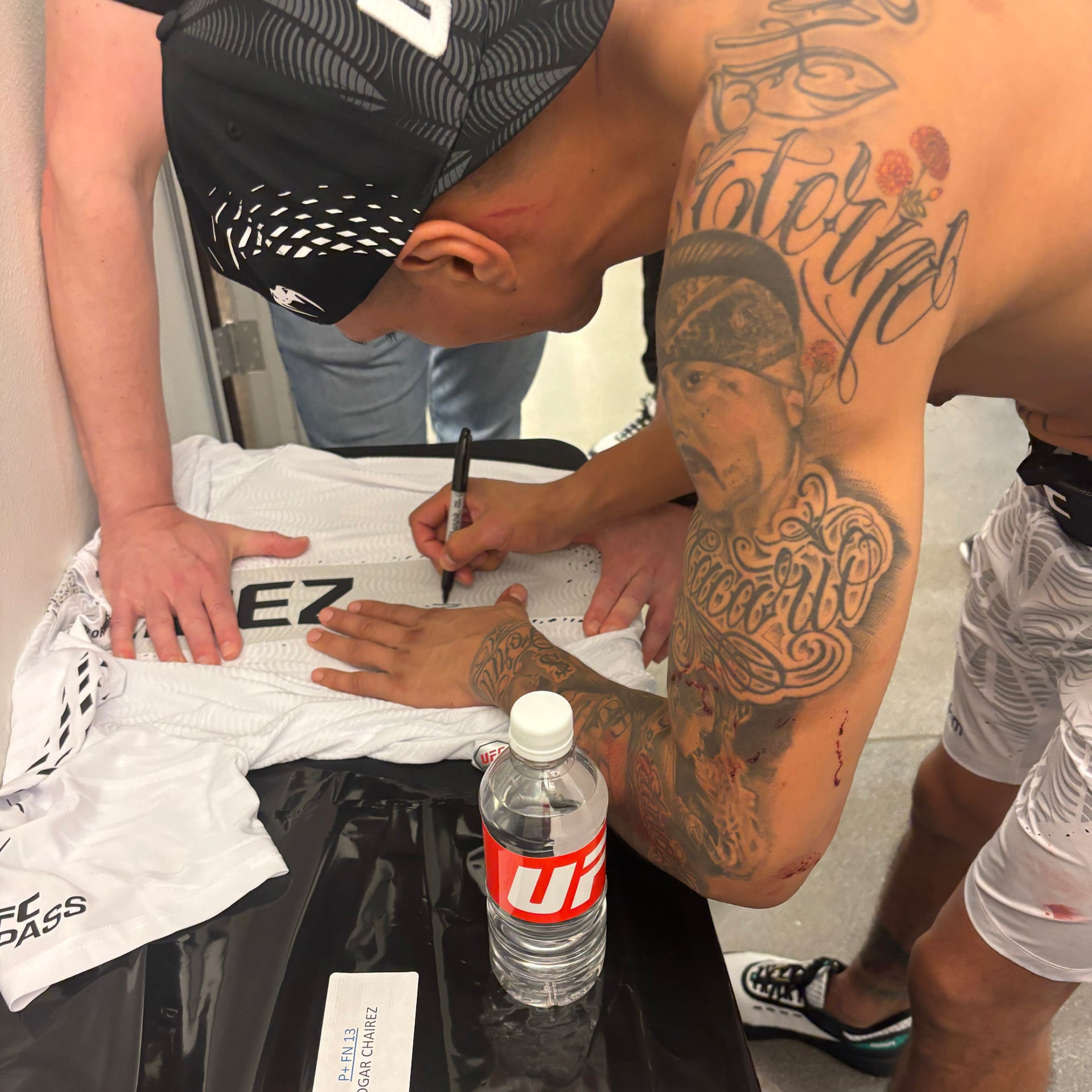 Edgar Chairez Signed 1-of-1 Fight Worn Jersey UFC Fight Night: Muhammad vs Bonfim