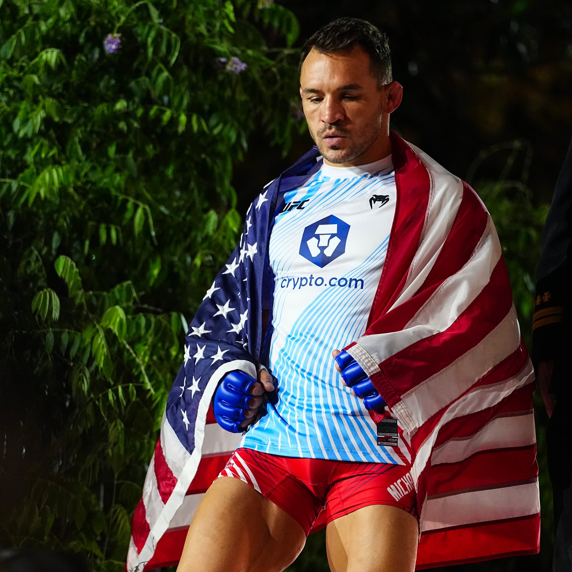 Michael Chandler Signed 1-of-1 Fight Worn Jersey UFC Freedom 250: Topuria vs Gaethje