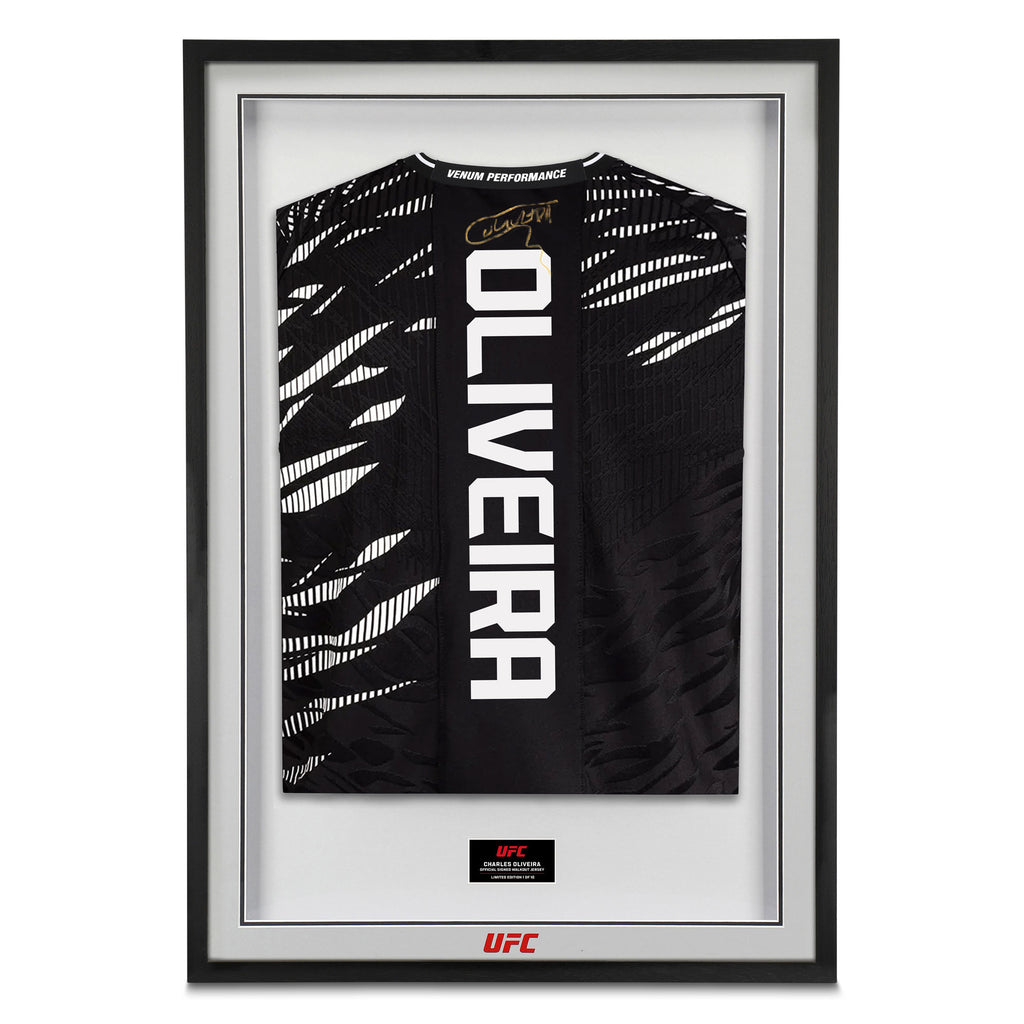 Charles Oliveira Signed UFC Fusion by Venum Black Fight Night Walkout Jersey