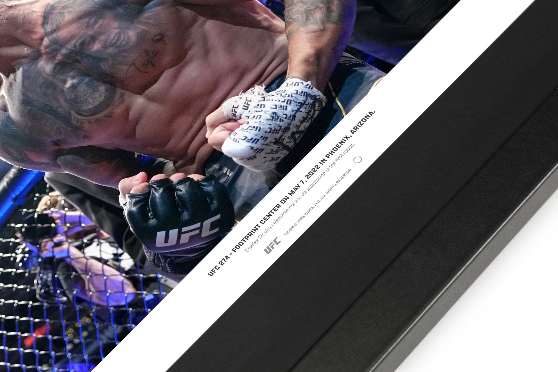Charles Oliveira Signed 'Celebrating' Photo UFC 274: Oliveira vs Gaethje