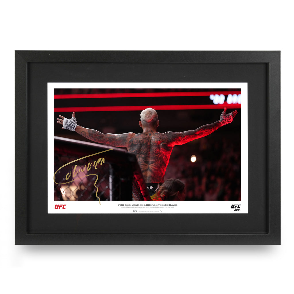 Charles Oliveira Signed 'Celebrating' Photo UFC 289: Nunes vs Aldana