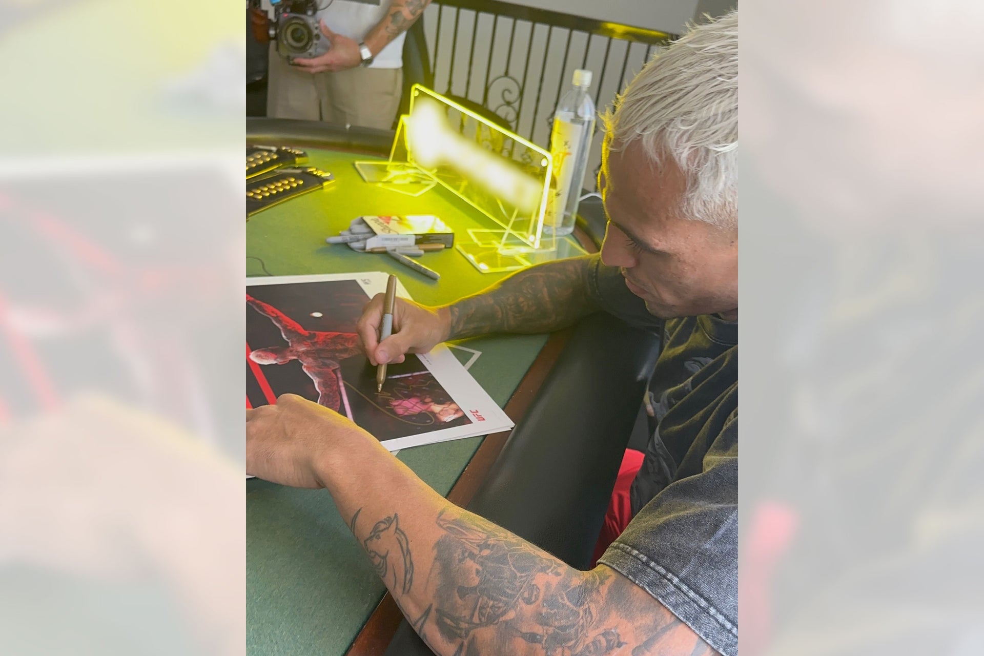 Charles Oliveira Signed 'Celebrating' Photo UFC 289: Nunes vs Aldana