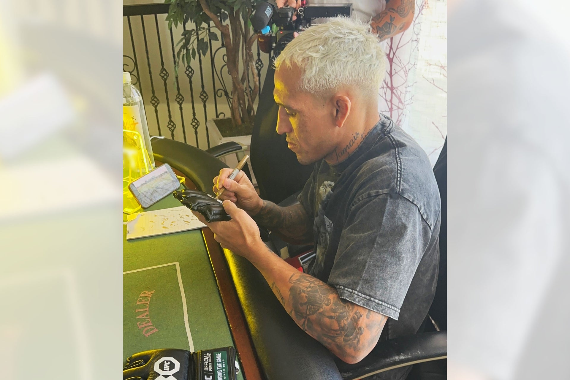 Charles Oliveira Signed Official UFC Gloves - 30th Anniversary Edition