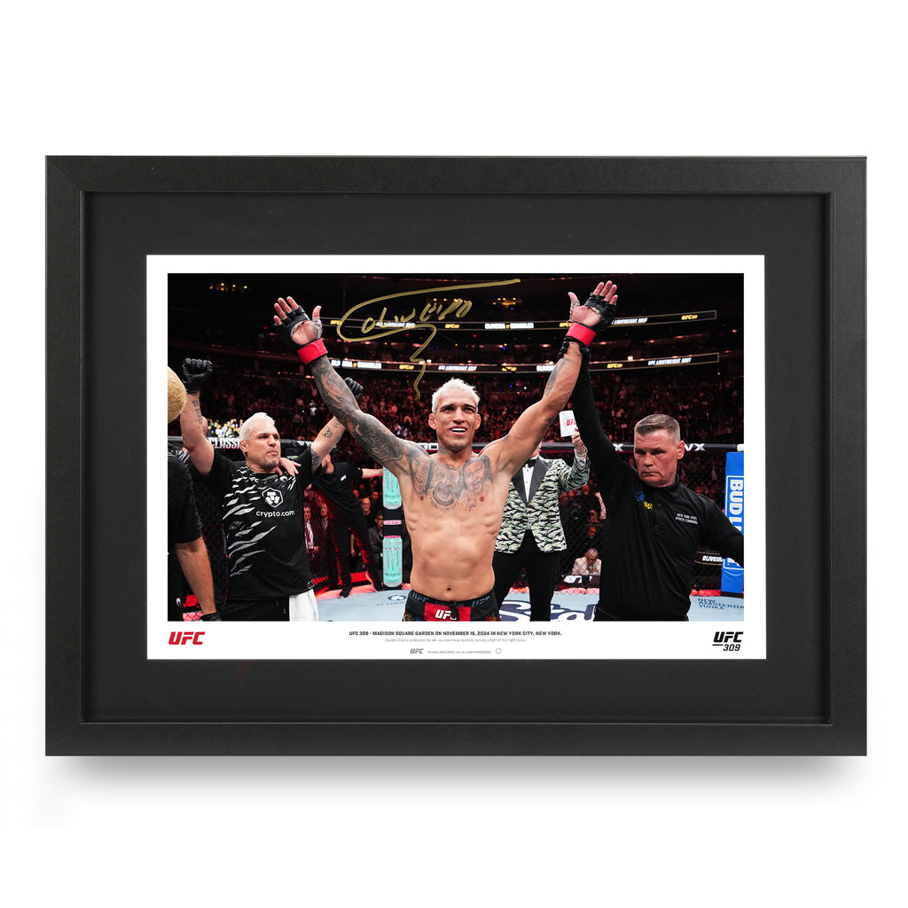 Charles Oliveira Signed 'Celebrating' Photo UFC 309: Jones vs Miocic