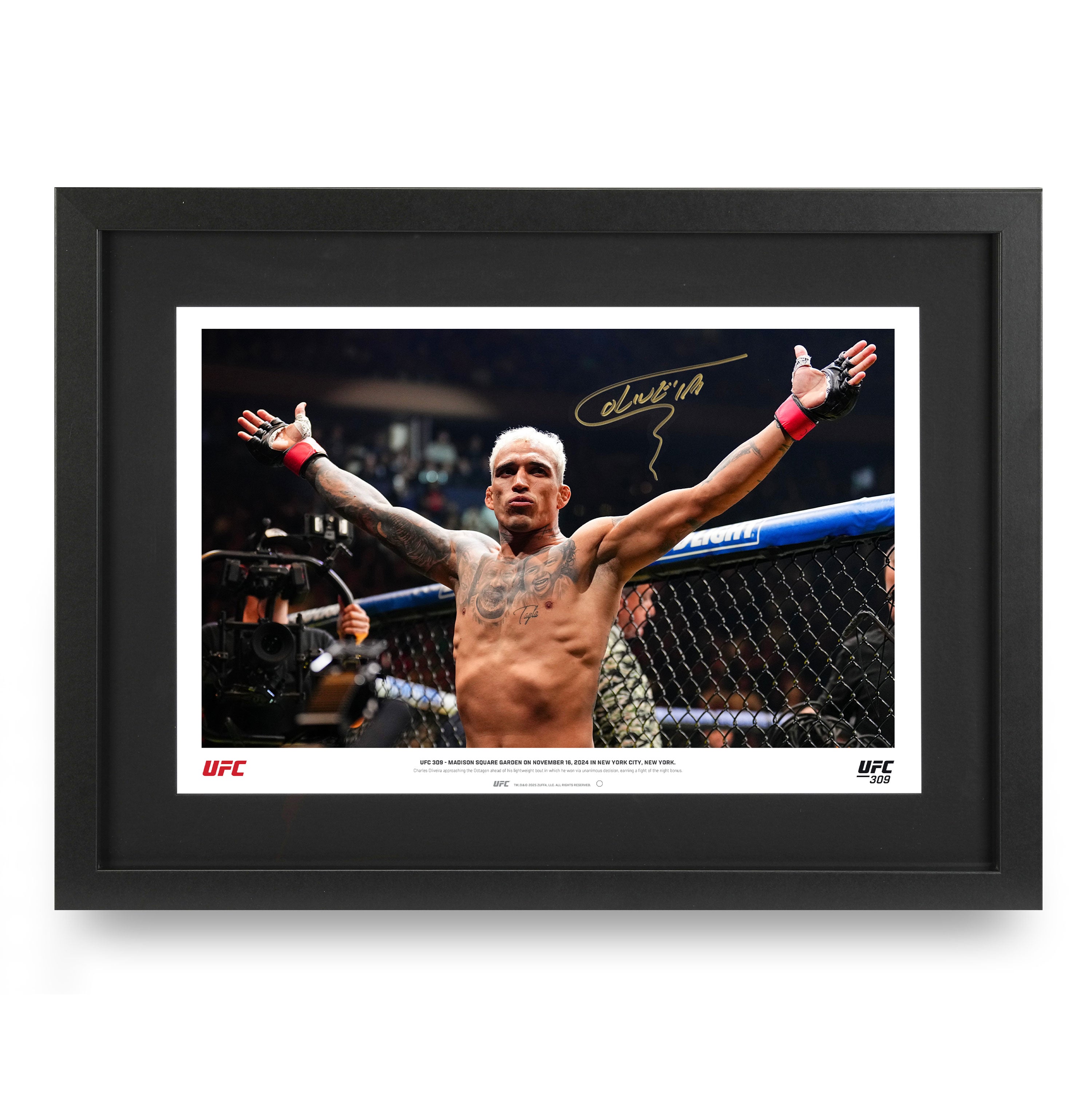 Charles Oliveira Signed Photo UFC 309: Jones vs Miocic