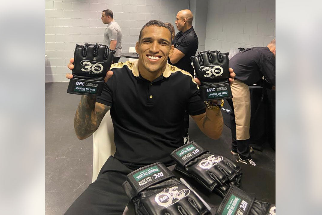 Charles Oliveira Signed Official UFC Gloves – 30th Anniversary Edition