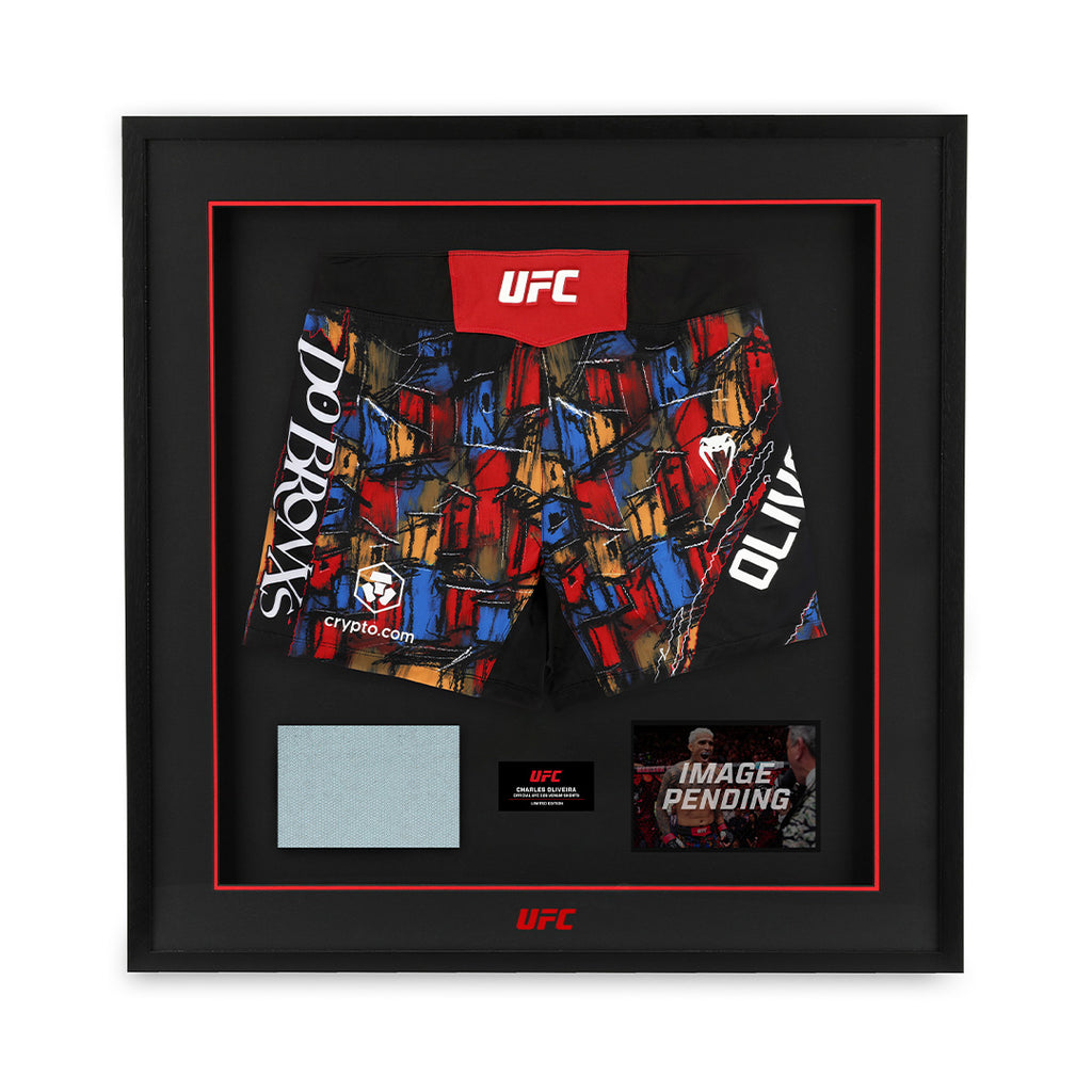 Charles Oliveira Limited Edition UFC 326 Venum Shorts & Canvas Display
