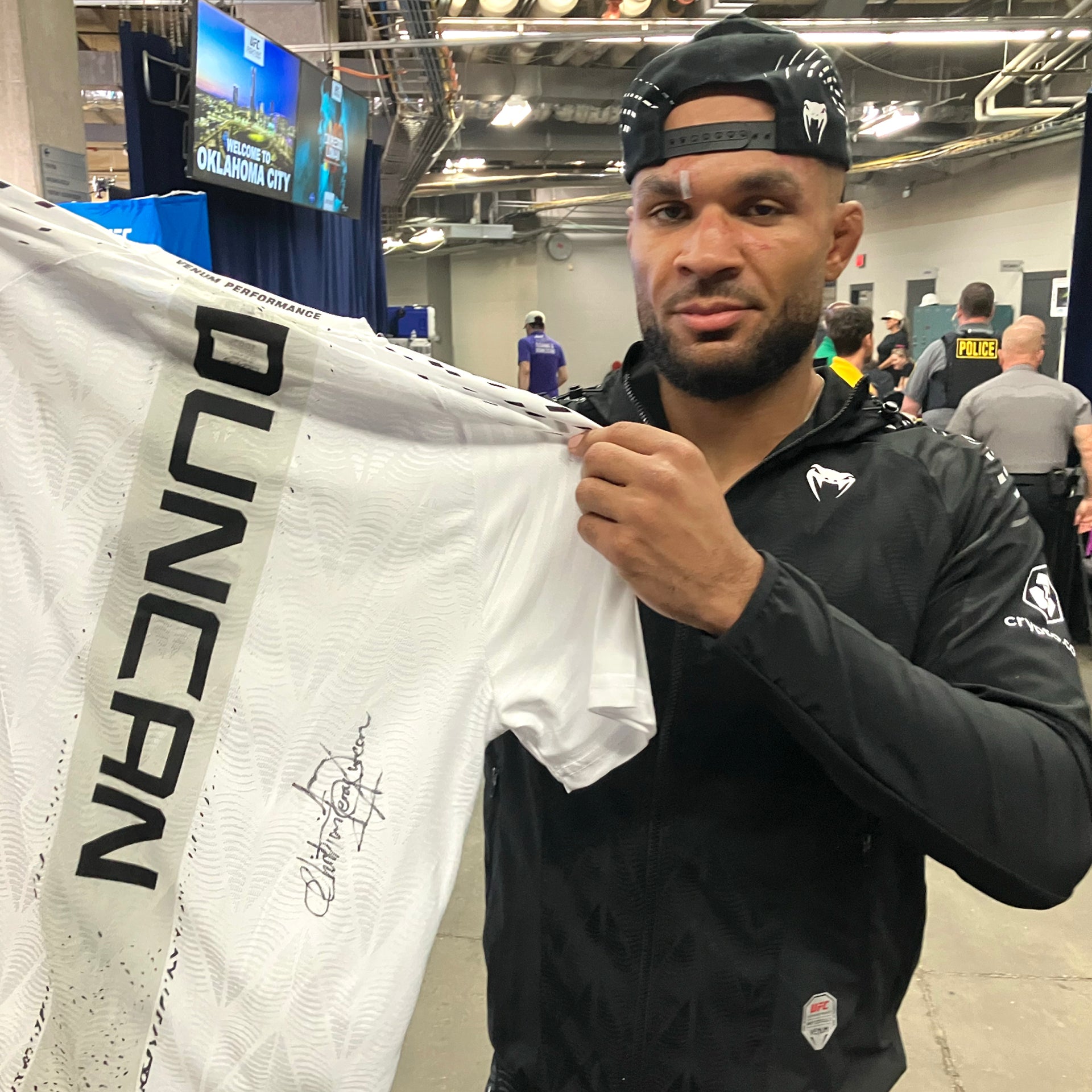 Christian Leroy Duncan Signed 1-of-1 Fight Worn Jersey UFC Fight Night: Du Plessis vs Usman