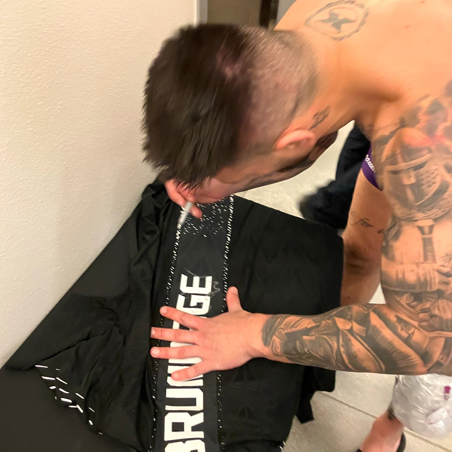 Cody Brundage Signed 1-of-1 Fight Worn Jersey UFC Fight Night: Allen vs Costa