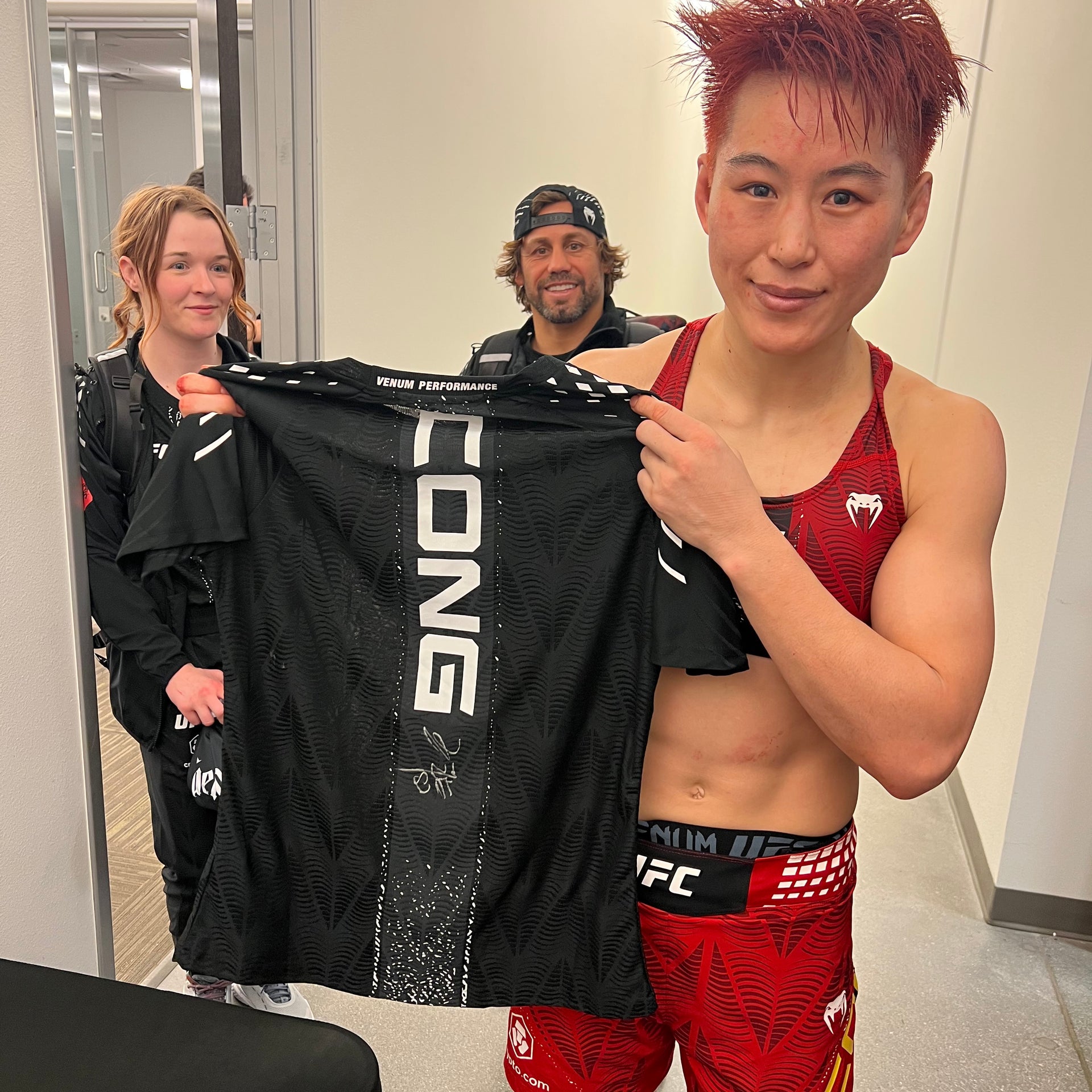Wang Cong Signed 1-of-1 Fight Worn Jersey UFC Fight Night: Bautista vs Oliveira