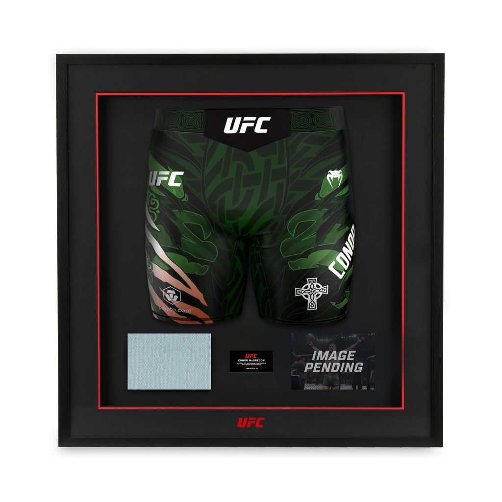 Conor McGregor Limited Edition UFC 329 Venum Shorts & Canvas Display