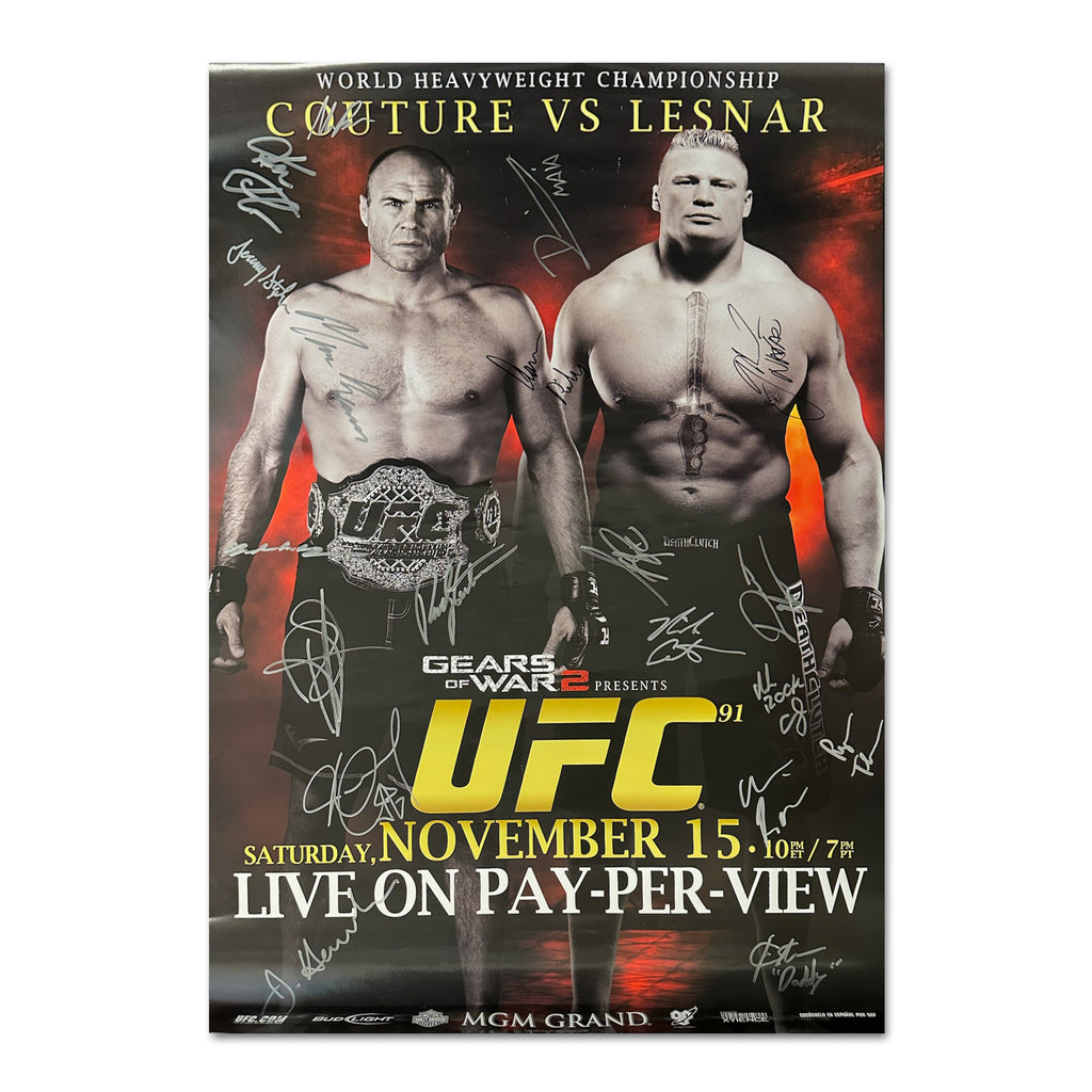 UFC 91: Couture vs Lesnar Autographed Event Poster