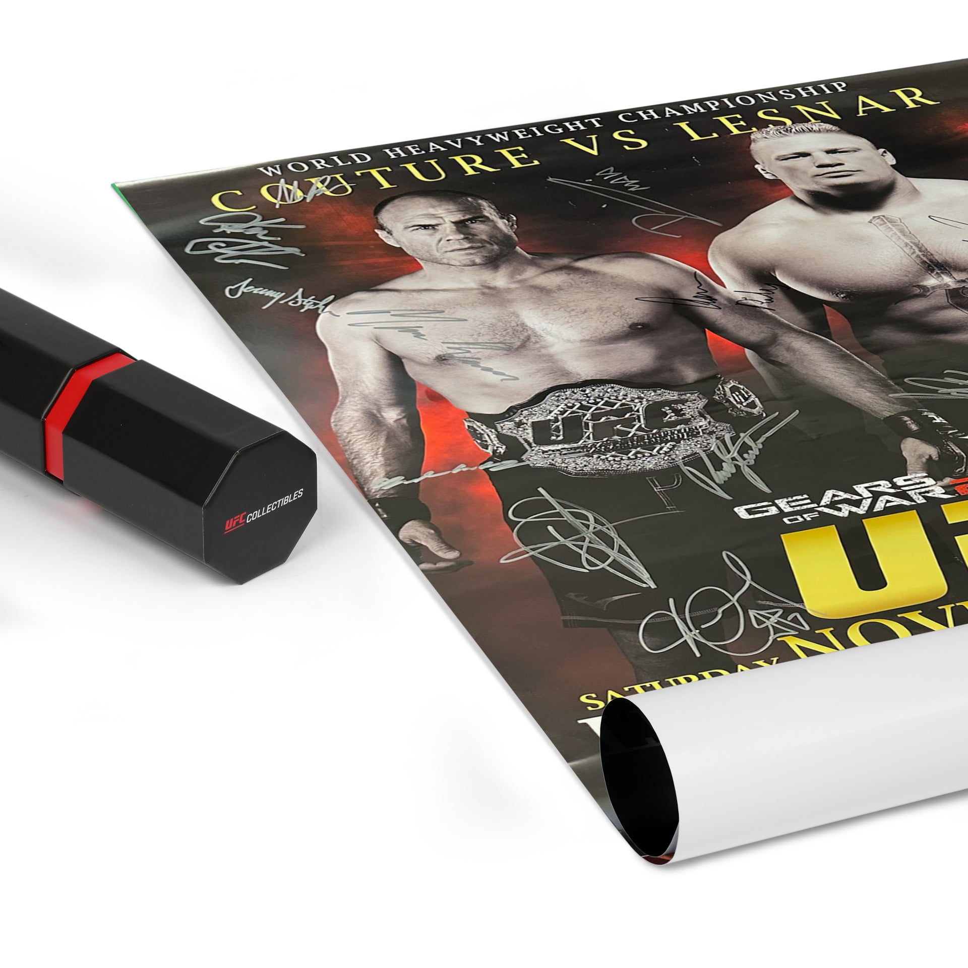 UFC 91: Couture vs Lesnar Autographed Event Poster