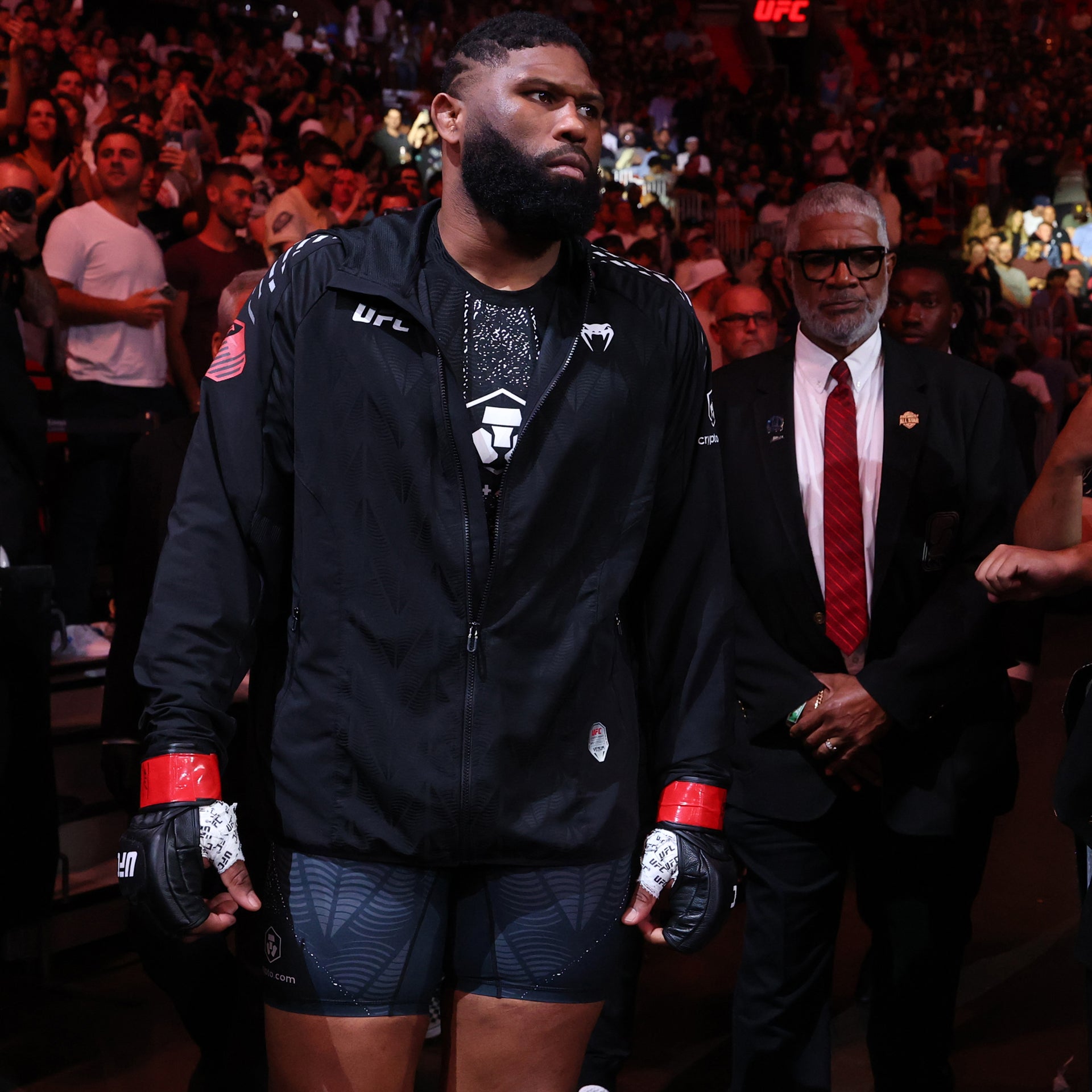 Curtis Blaydes 1-of-1 Fight Worn Hoodie UFC 327: Procházka vs Ulberg
