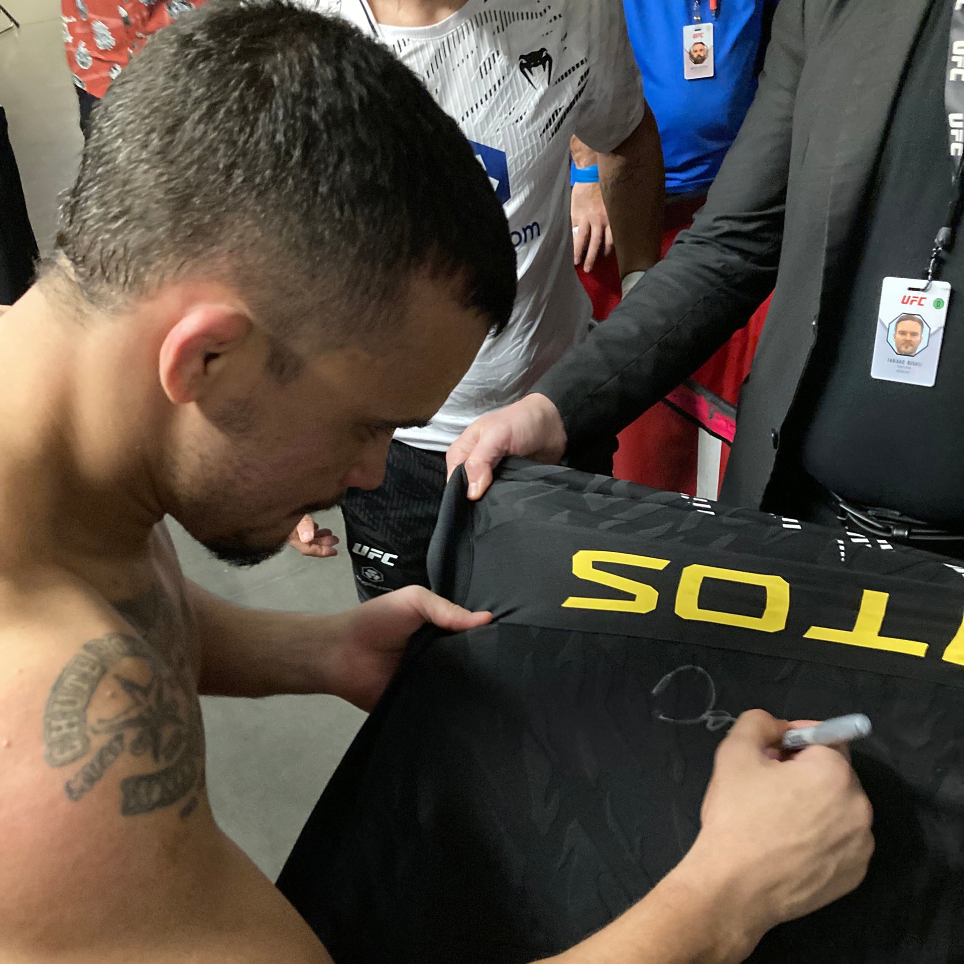 Daniel Santos Signed 1-of-1 Fight Worn Hoodie UFC 320: Ankalaev vs Pereira 2