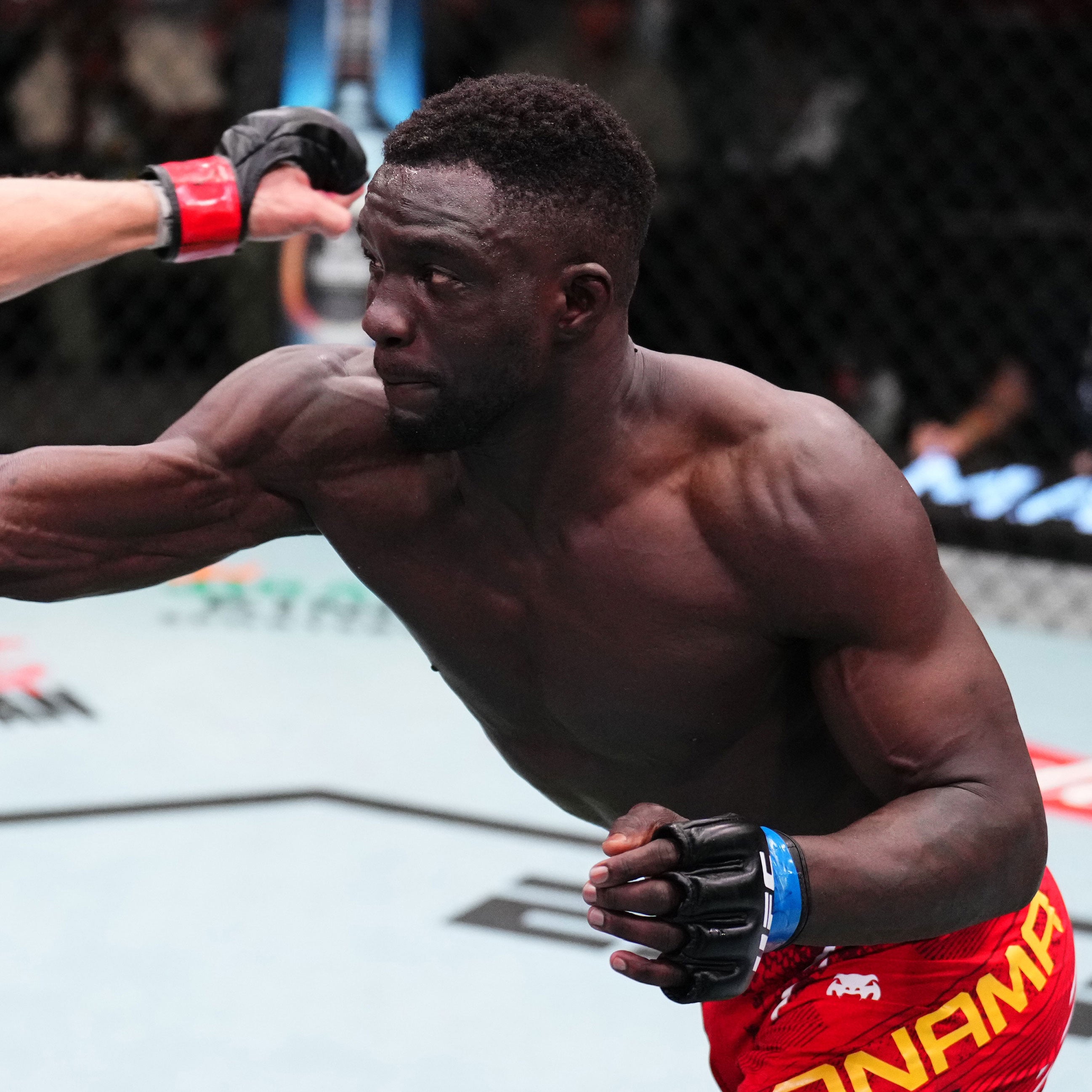 DAVID ONAMA 1-OF-1 SIGNED FIGHT ISSUED JERSEY - UFC FIGHT NIGHT: NICOLAU VS. PEREZ