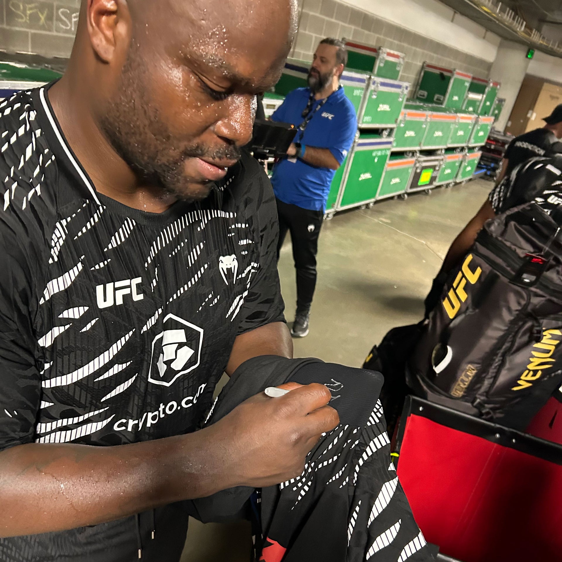 Derrick Lewis Signed 1-of-1 Fight Worn Hoodie UFC Fight Night: Lewis vs Teixeira