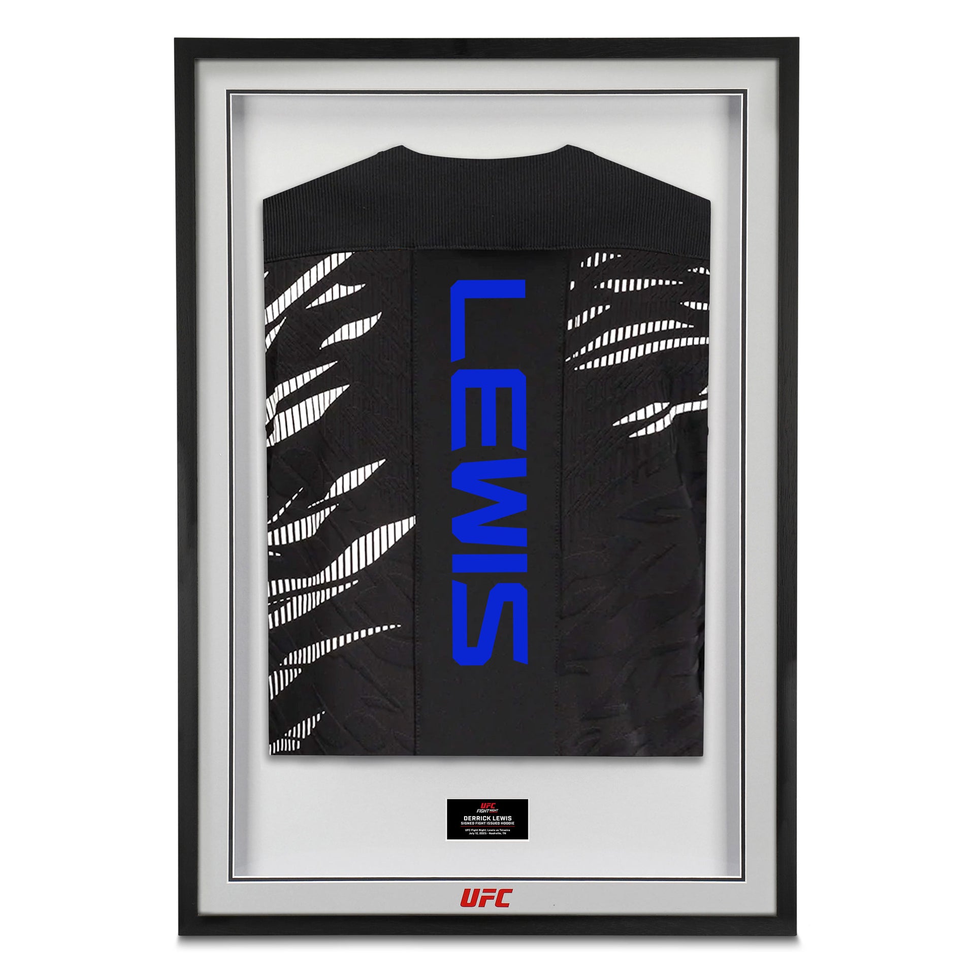 Derrick Lewis Signed 1-of-1 Fight Worn Hoodie UFC Fight Night: Lewis vs Teixeira