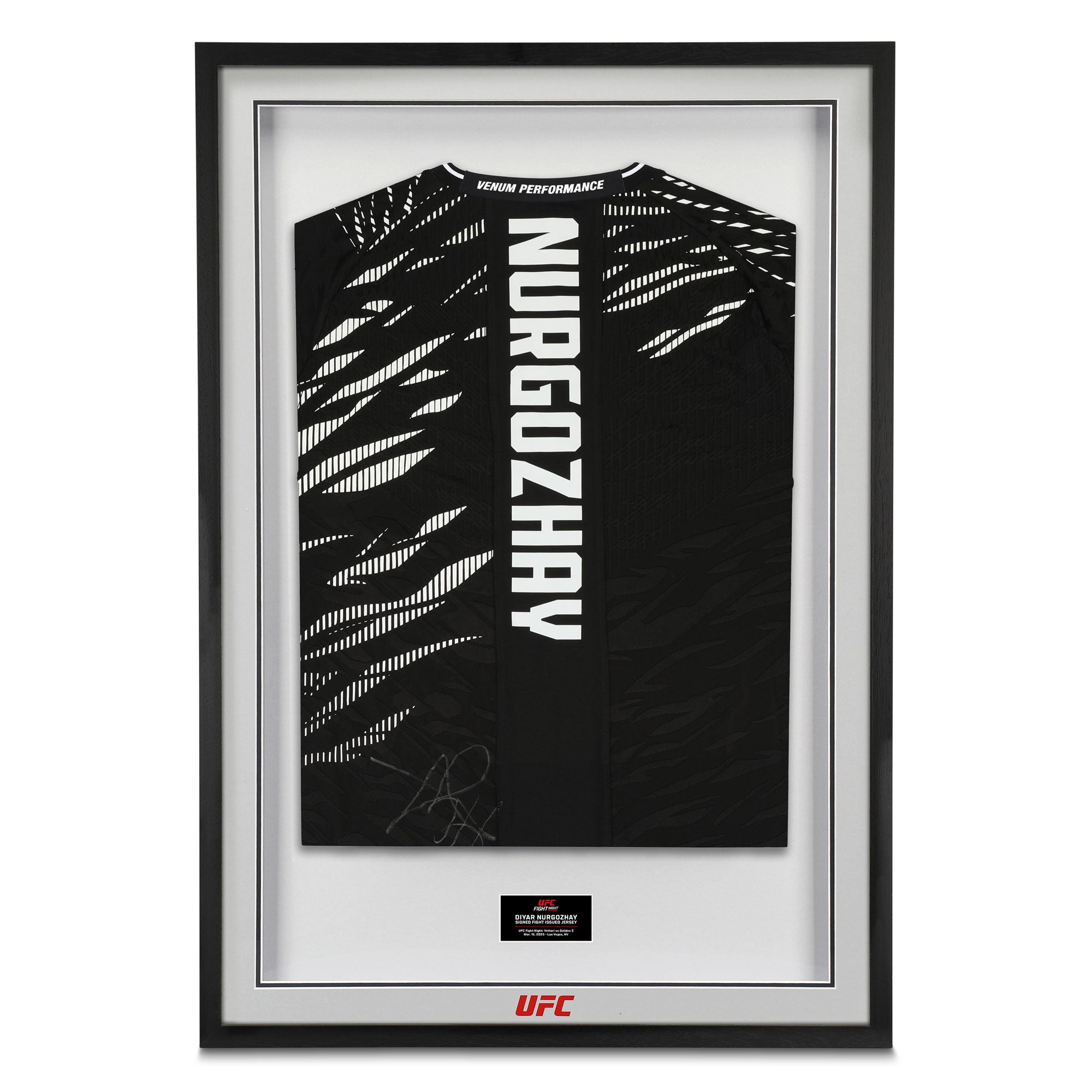 Diyar Nurgozhay Signed 1-of-1 Fight Issued Jersey UFC Fight Night: Vettori vs Dolidze