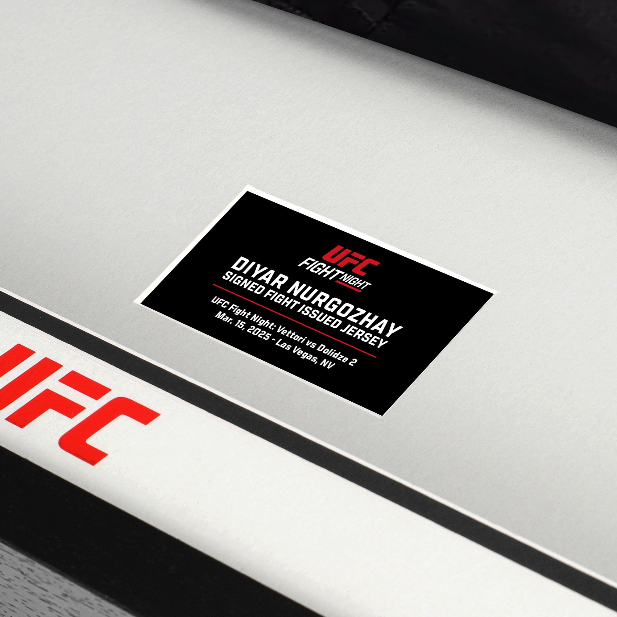 Diyar Nurgozhay Signed 1-of-1 Fight Issued Jersey UFC Fight Night: Vettori vs Dolidze