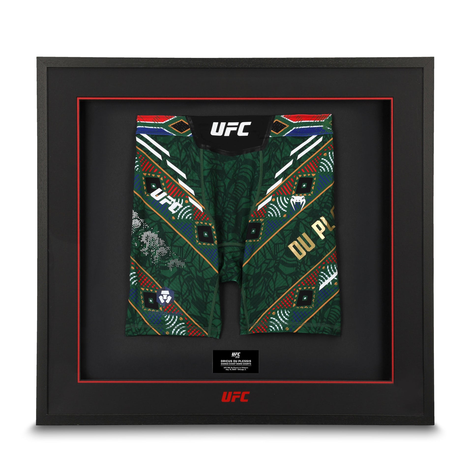 Dricus Du Plessis Signed 1-of-1 Fight Worn Shorts UFC 319: Du Plessis vs Chimaev