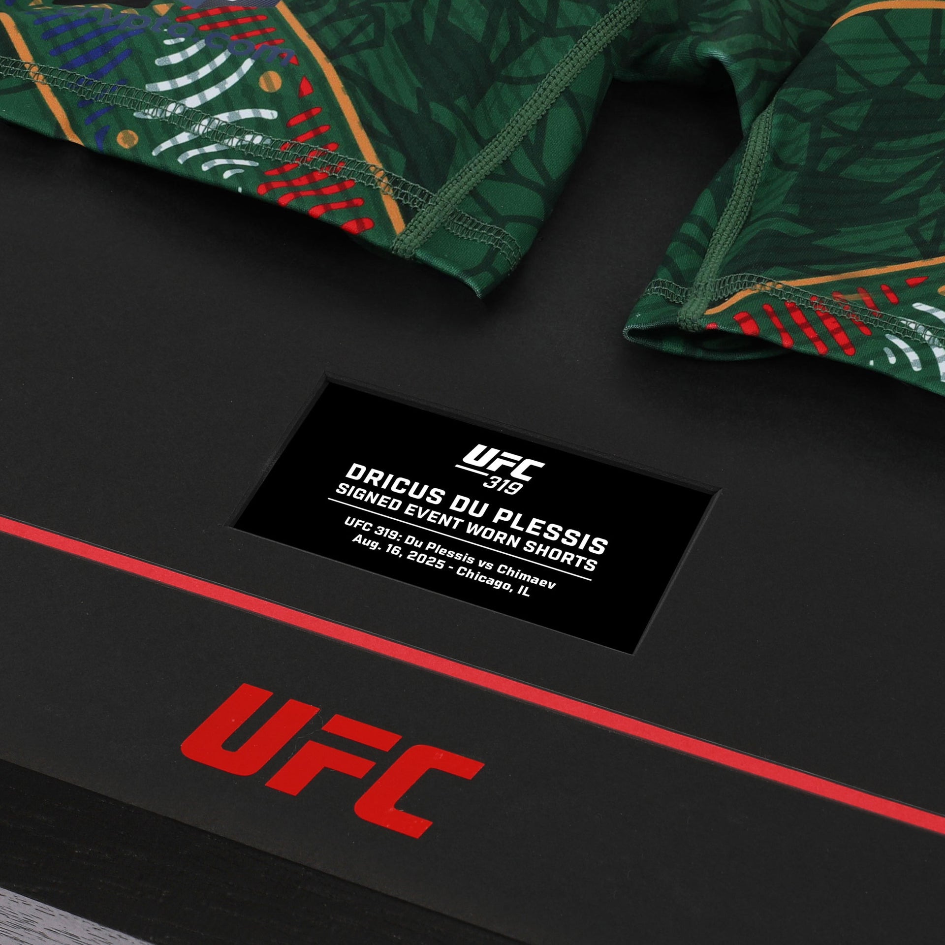 Dricus Du Plessis Signed 1-of-1 Fight Worn Shorts UFC 319: Du Plessis vs Chimaev
