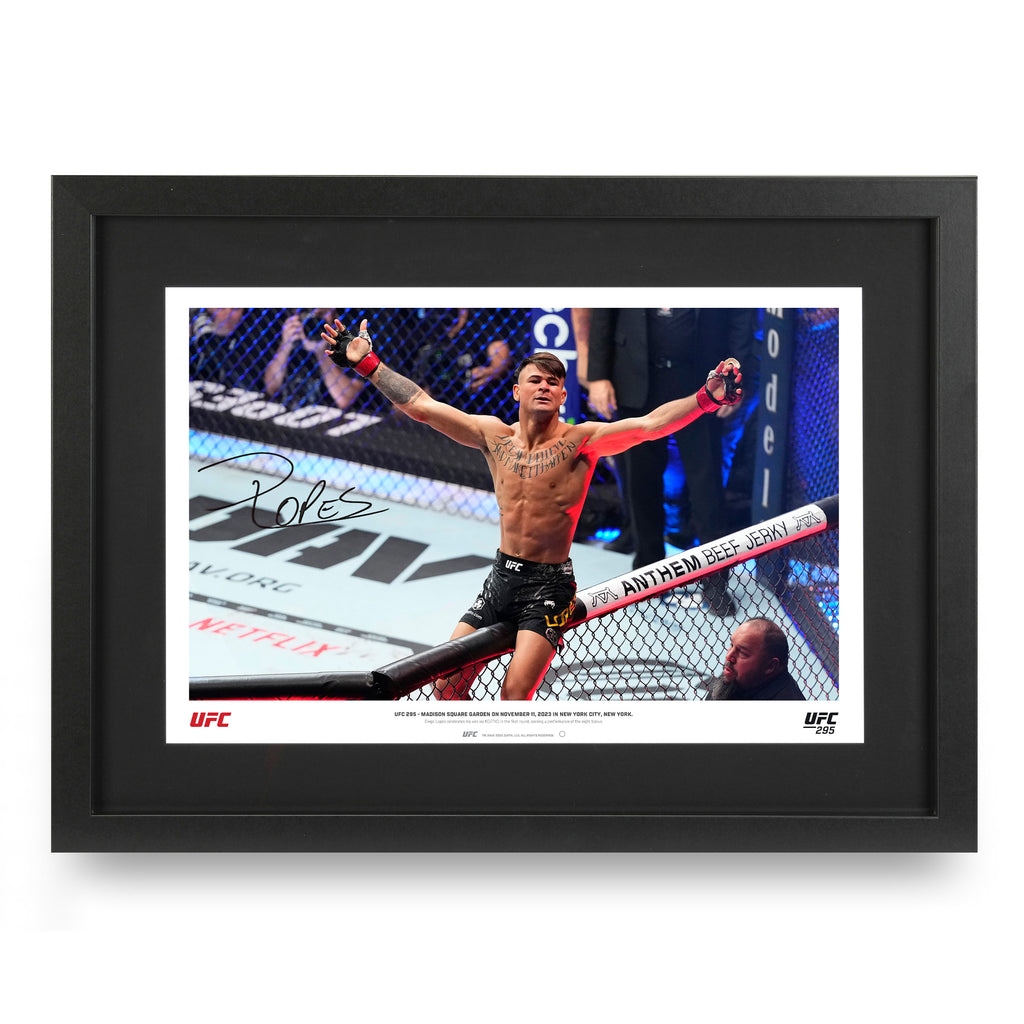 Diego Lopes Signed 'Celebrating' Photo UFC 295: Procházka vs Pereira