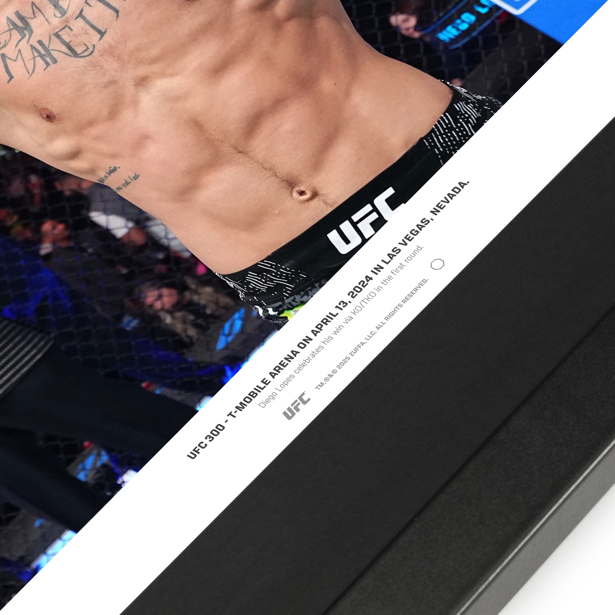 Diego Lopes Signed 'Celebrating' Photo UFC 300: Pereira vs Hill