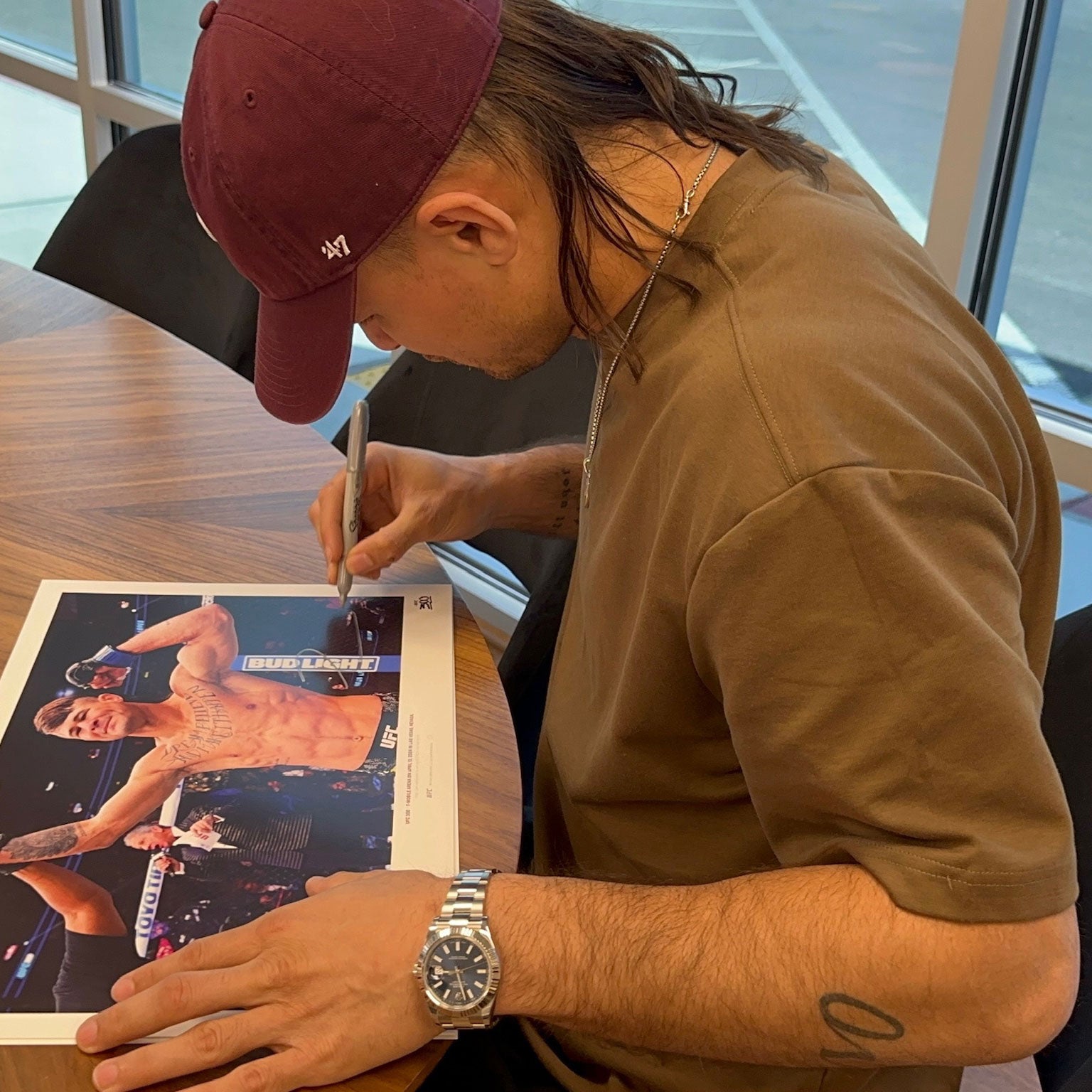 Diego Lopes Signed 'Celebrating' Photo UFC 300: Pereira vs Hill