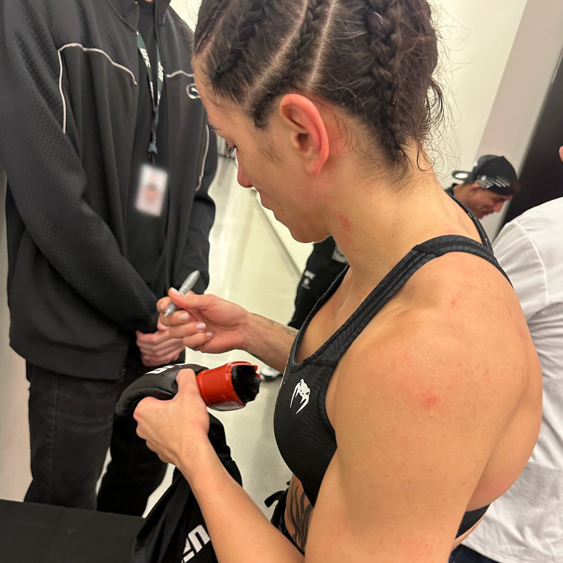 Norma Dumont Signed 1-of-1 Fight Worn Gloves UFC Fight Night: Sterling vs Zalal