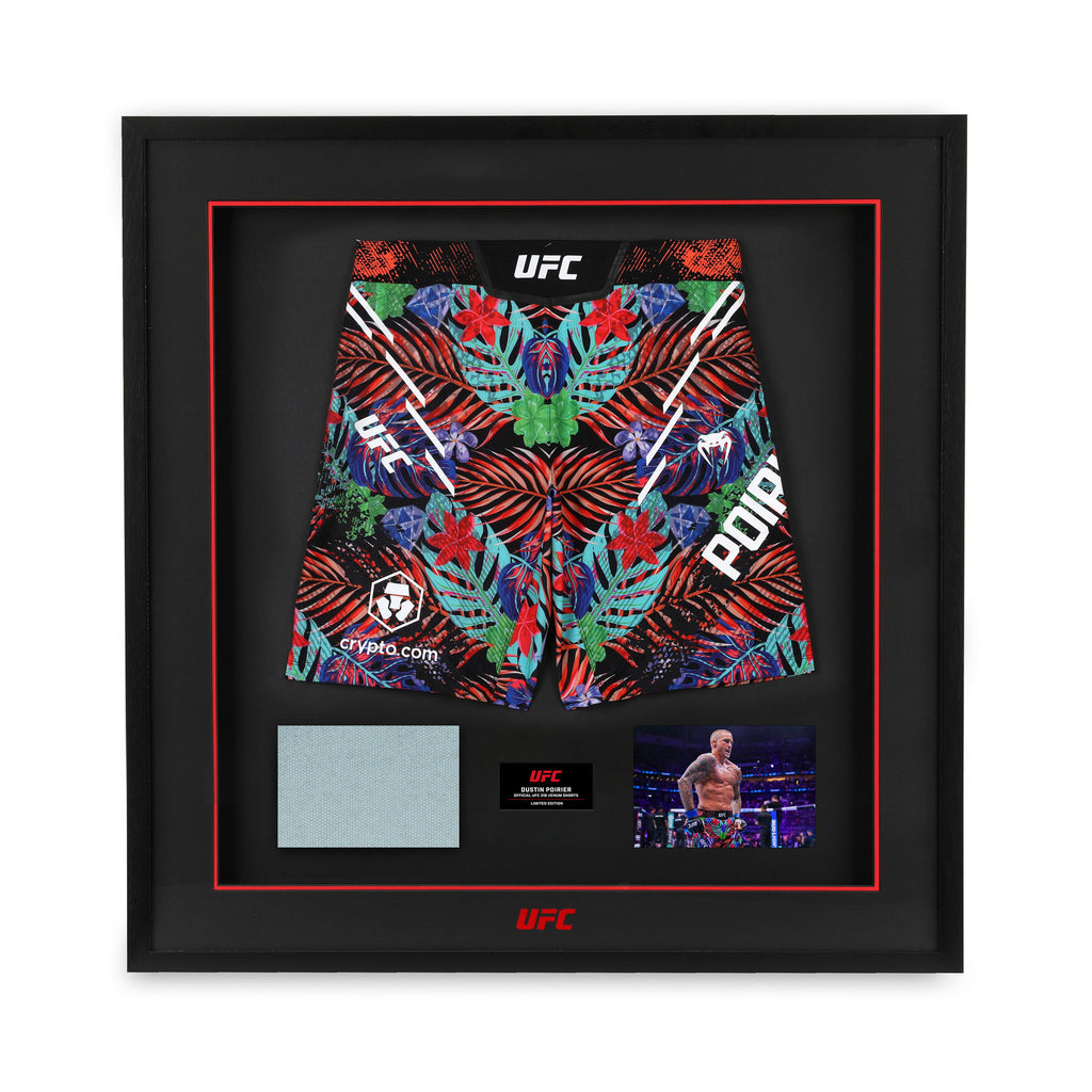 Dustin Poirier Limited Edition UFC 318 Venum Shorts & Canvas Display