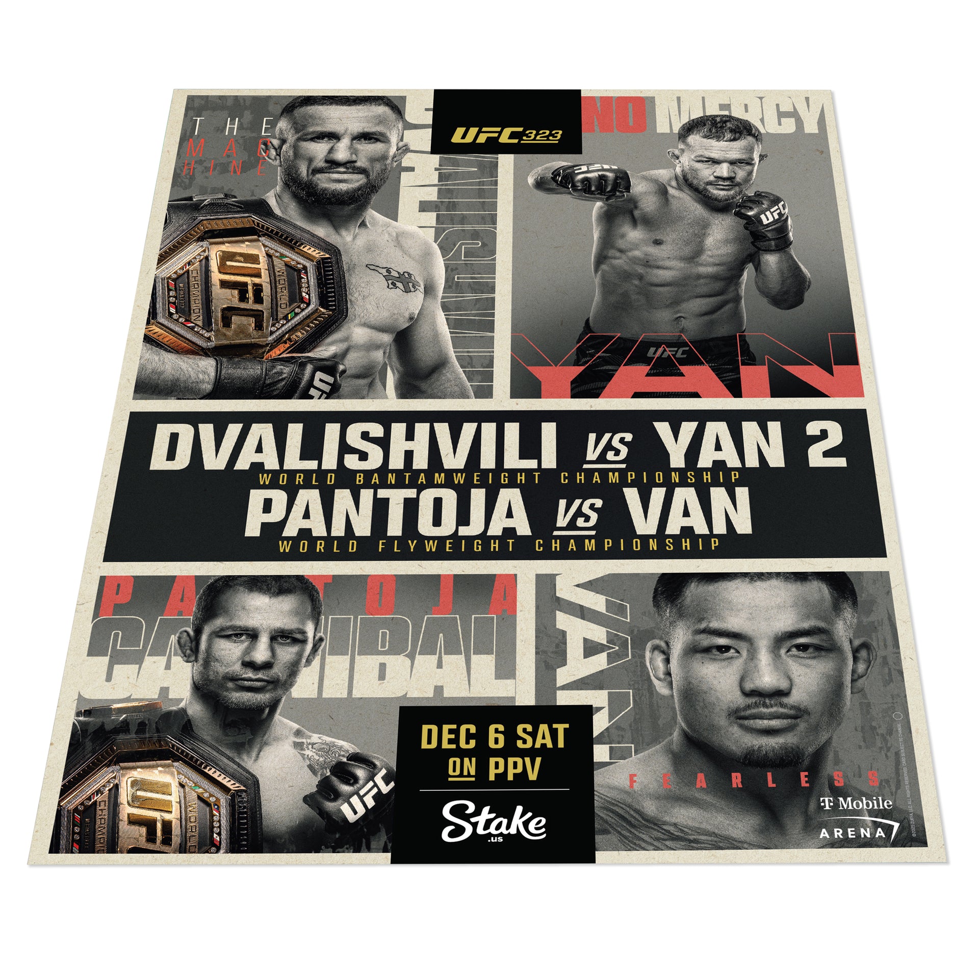 UFC 323: Dvalishvili vs Yan 2 Autographed Event Poster