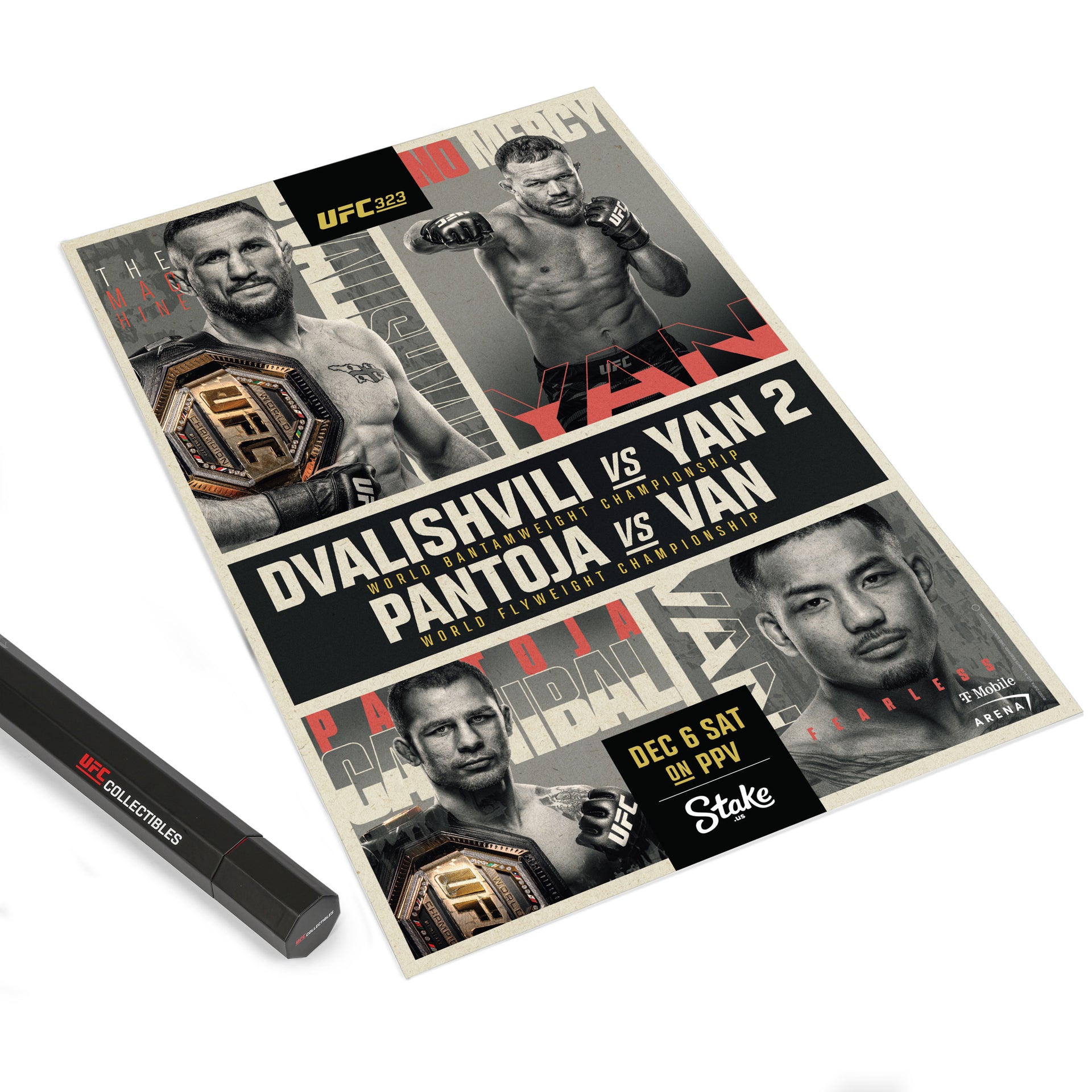 UFC 323: Dvalishvili vs Yan 2 Autographed Event Poster
