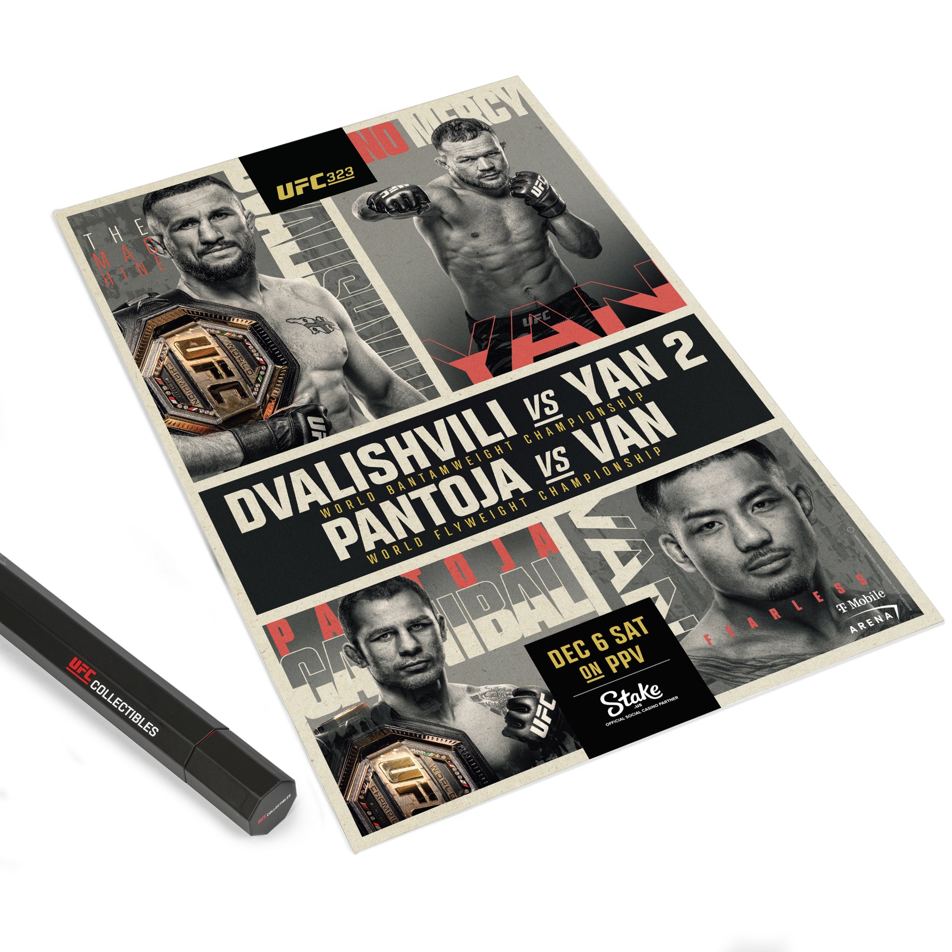 UFC 323: Dvalishvili vs Yan 2 First-Edition Autographed Event Poster