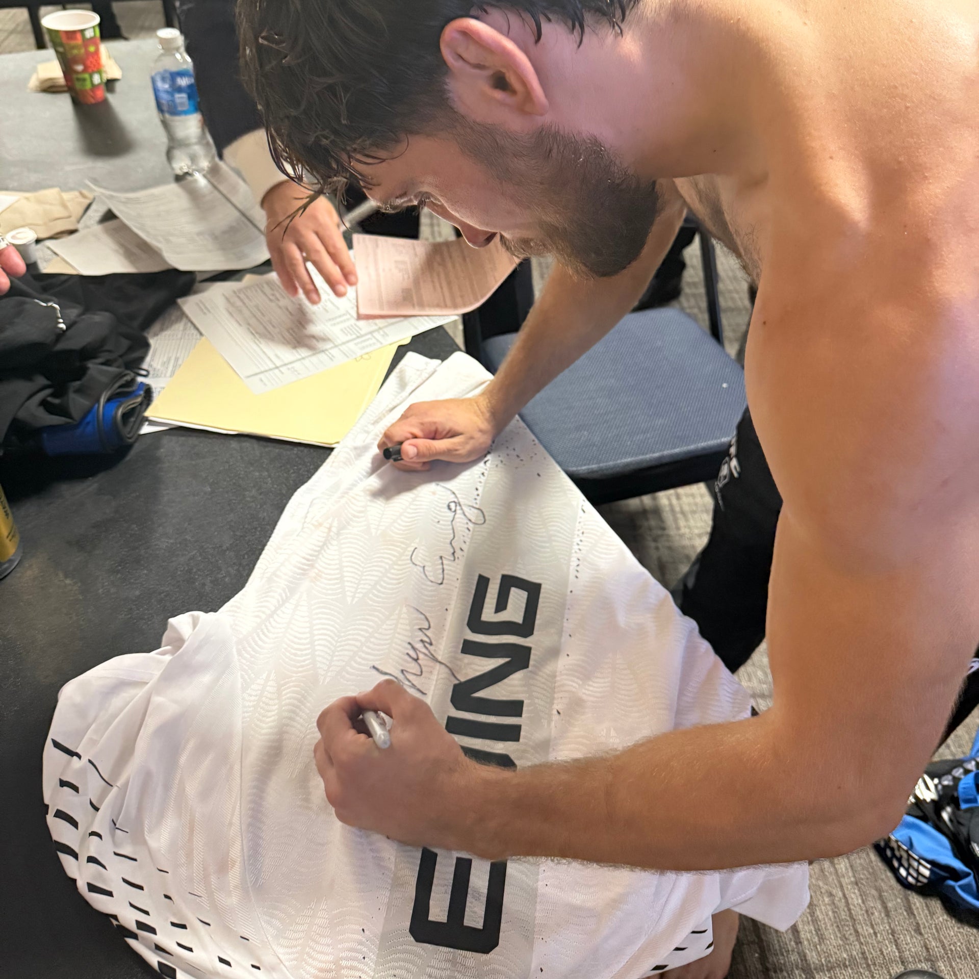 Ethyn Ewing Signed 1-of-1 Fight Worn Jersey VeChain UFC 322: Della Maddalena vs Makhachev