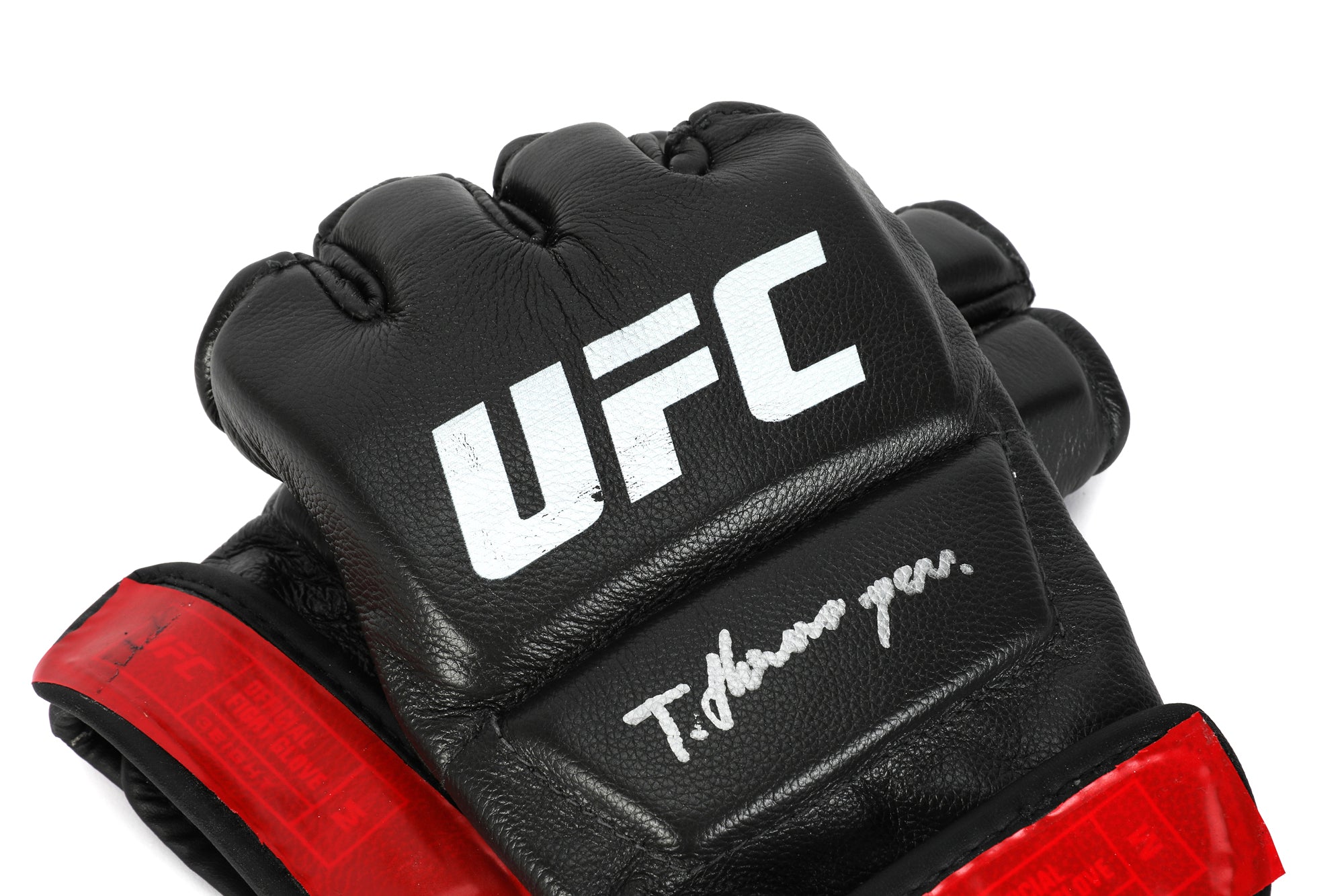 Nyamjargal Tumendemberel Signed 1-of-1 Fight Worn Gloves UFC Fight Night: Yan vs Figueiredo