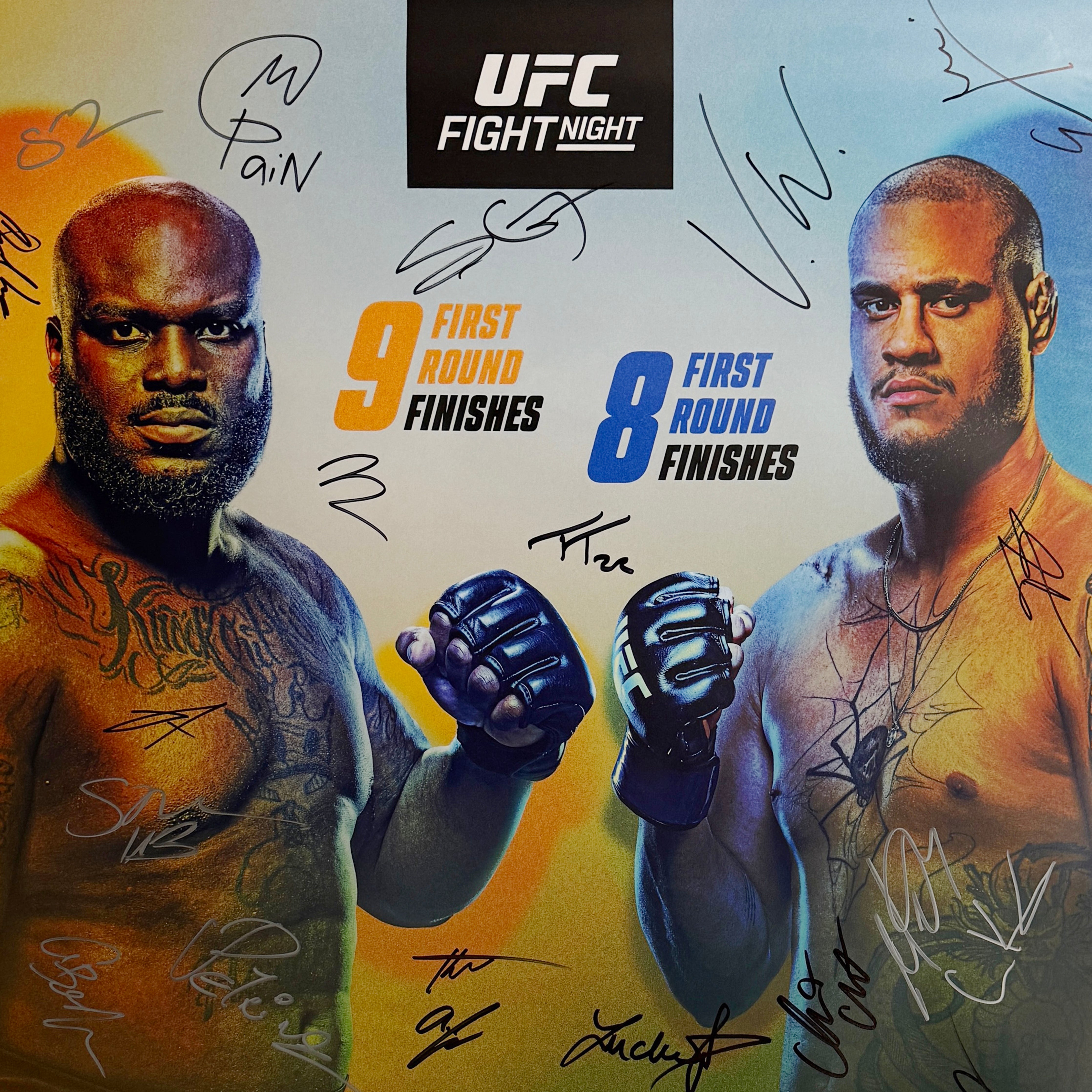 UFC Fight Night: Lewis vs Teixeira Autographed Event Poster