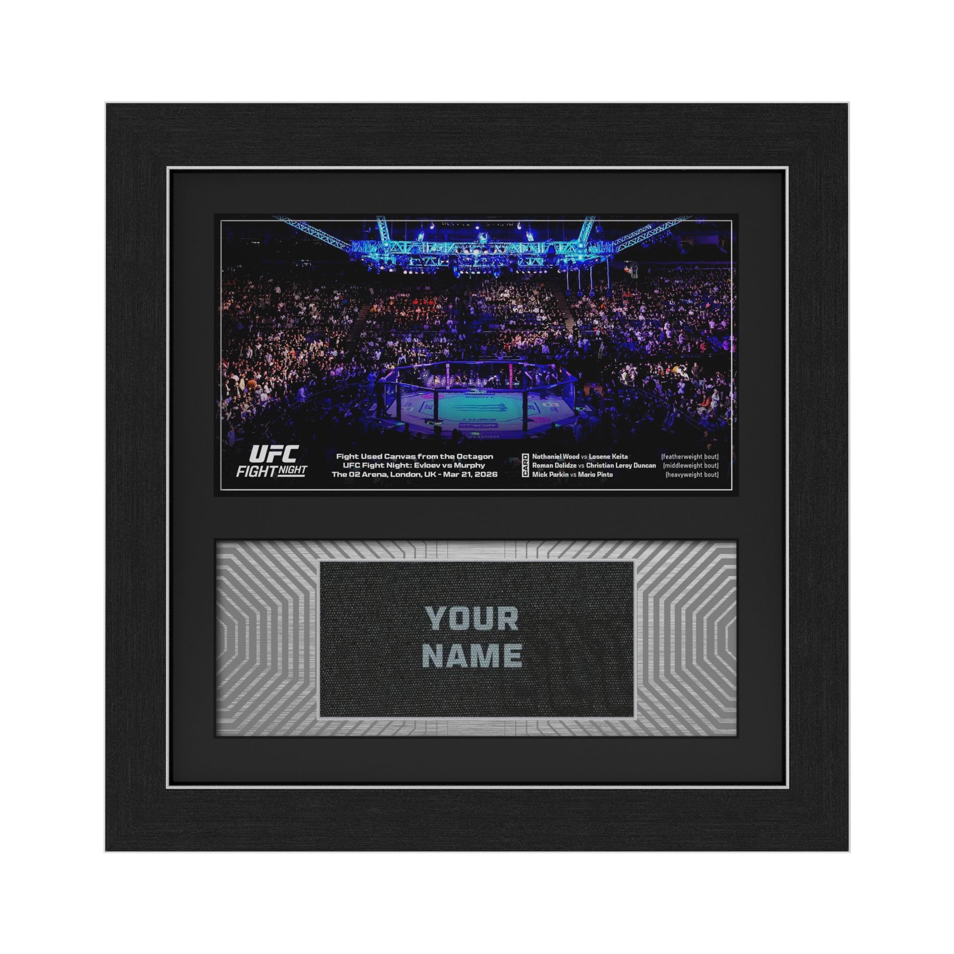 UFC Fight Night: Evloev vs Murphy Name on Canvas