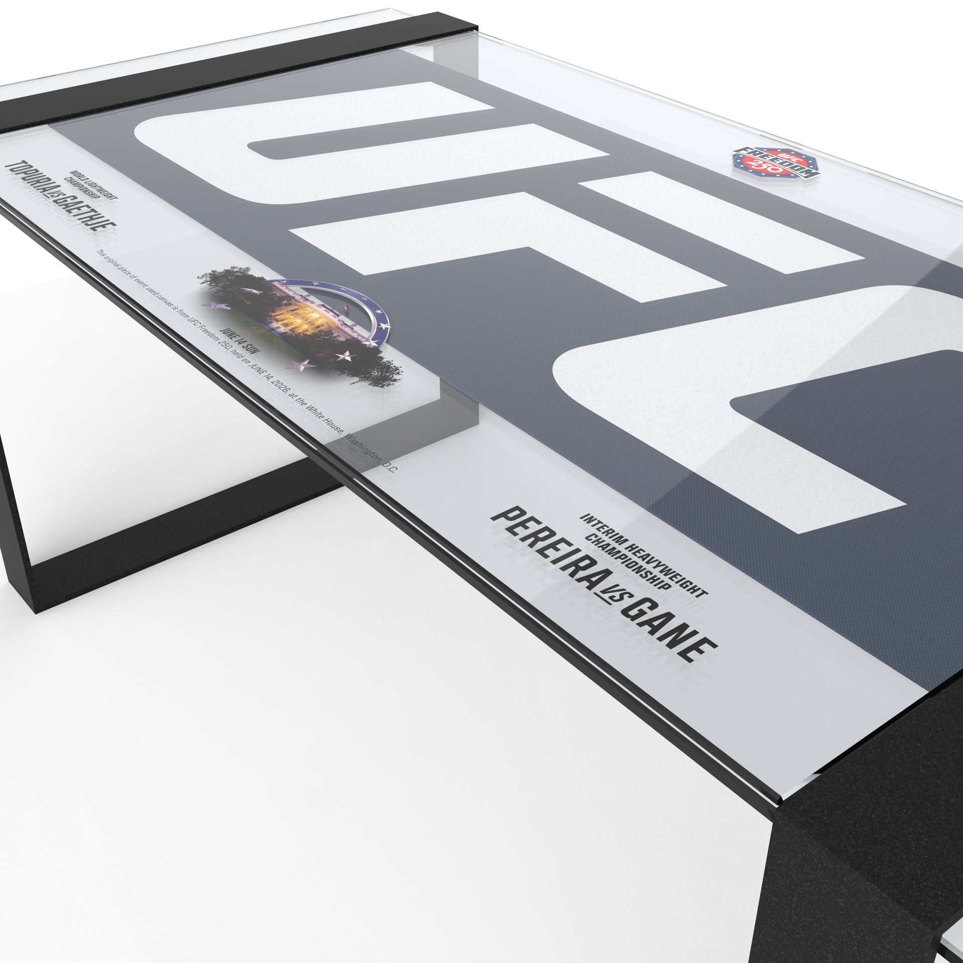 UFC Freedom 250: Topuria vs Gaethje Logo Canvas Coffee Table